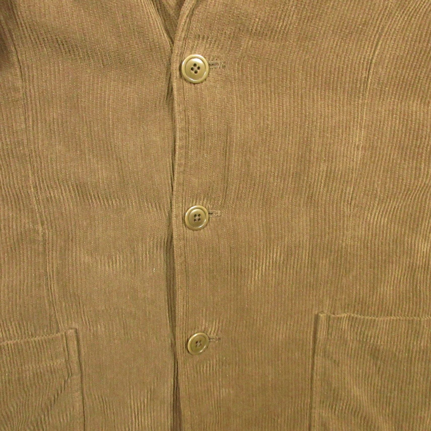 The Territory Ahead Territory Ahead Blazer Corduroy Mens XL Brown Silk Cotton 3 Button Sport Coat Size 46R - 4 Thumbnail