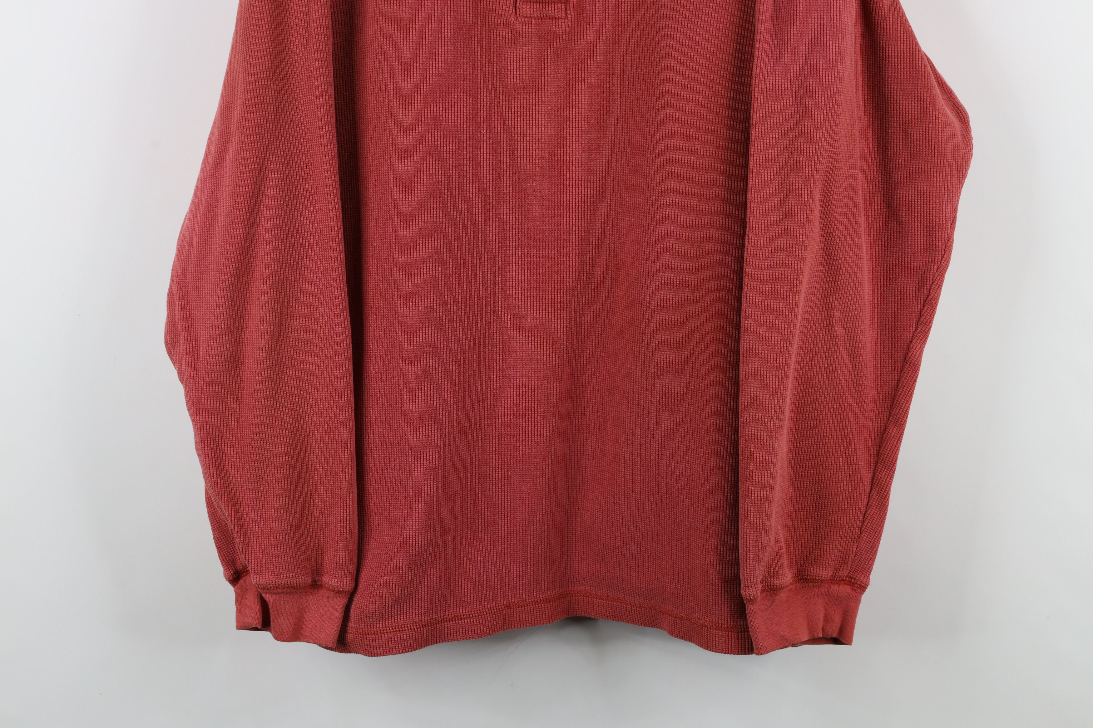 Lands' End × Vintage Vintage 90s Lands End Thermal Waffle Knit Henley T-Shirt Size US XL / EU 56 / 4 - 3 Thumbnail