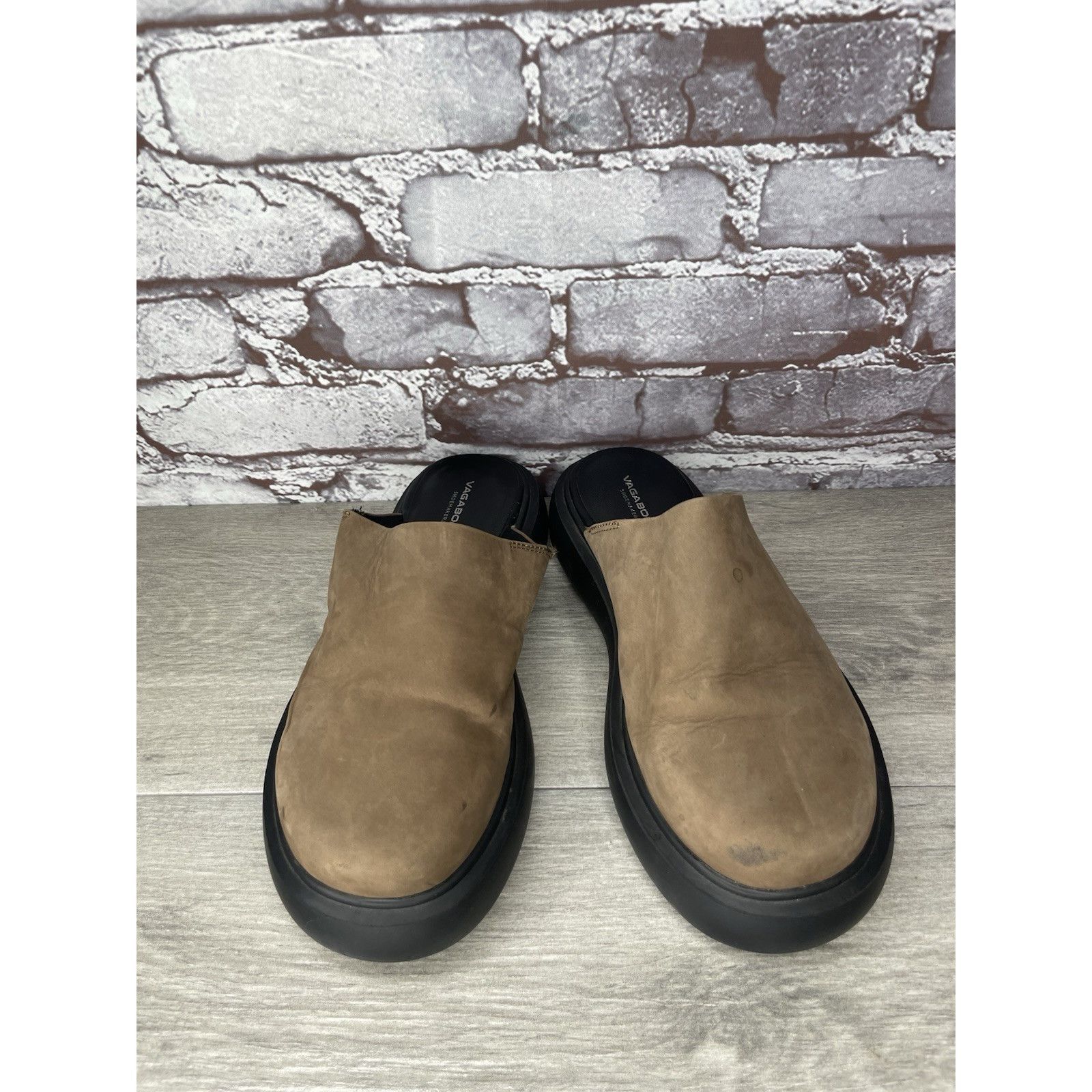 Vagabond Vagabond Blenda Brown Nubuck Leather Slide Platform Sandals Size US 7.5 / IT 37.5 - 15 Thumbnail