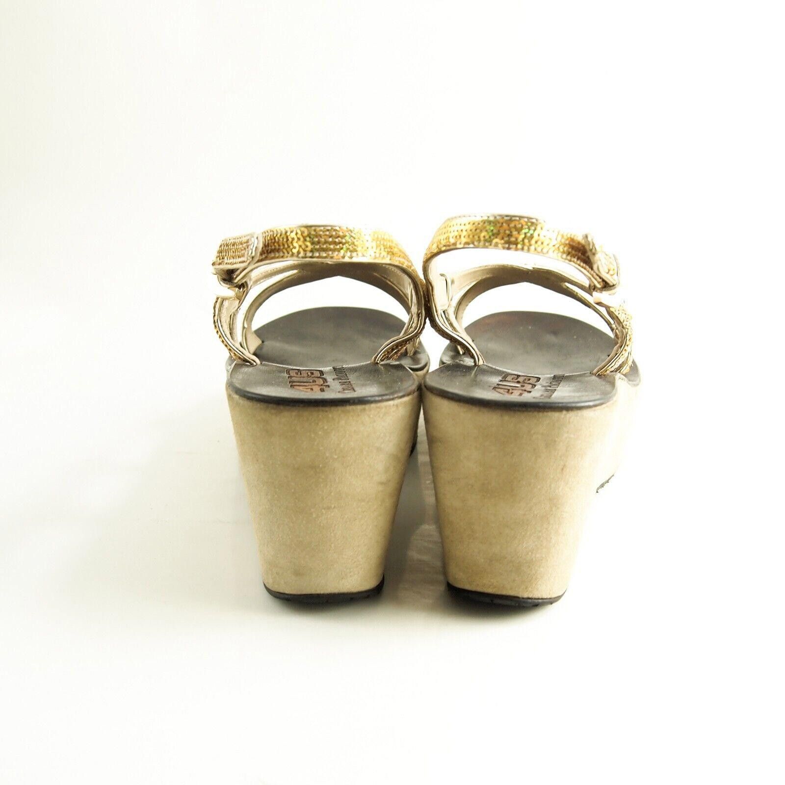 Paciotti Paciotti Wedge Sandals Strappy Gold Sequins US 9 EU 39 Size US 9 / IT 39 - 7 Thumbnail