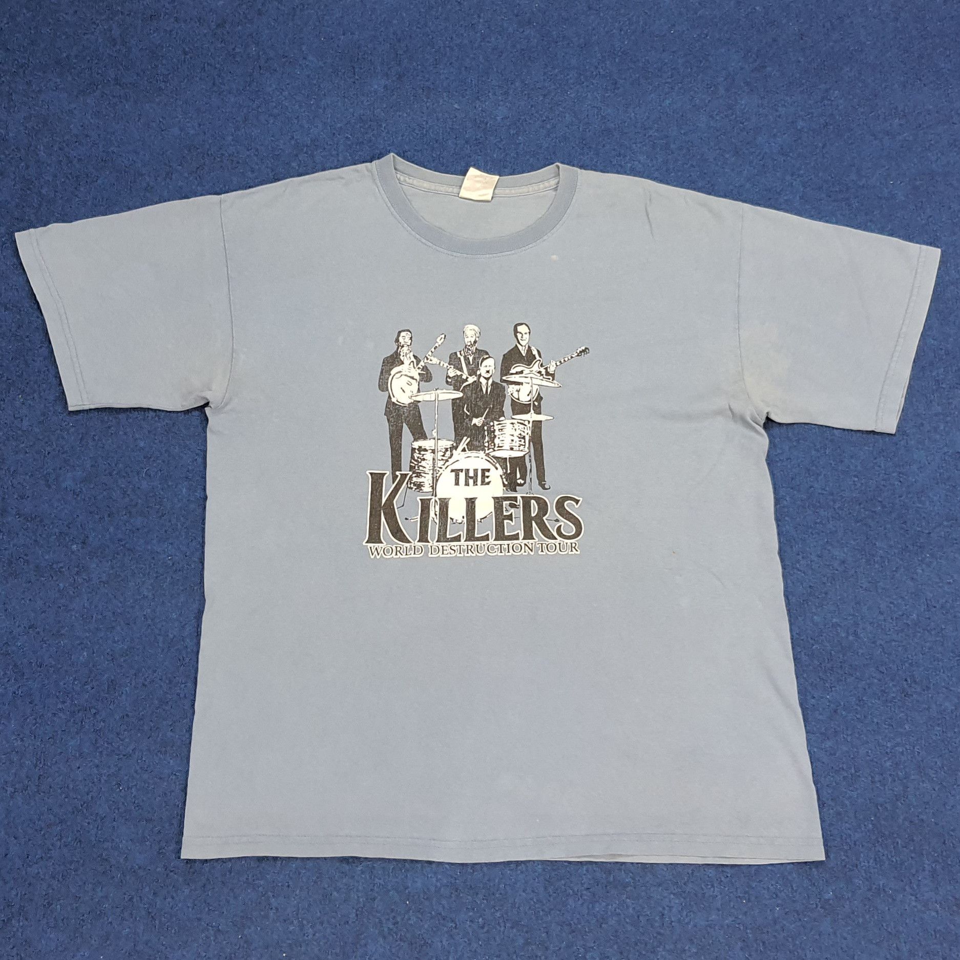 Band Tees × Vintage Vintage The Killers Band World Destruction Tour Tshirt Size US L / EU 52-54 / 3 - 1 Thumbnail