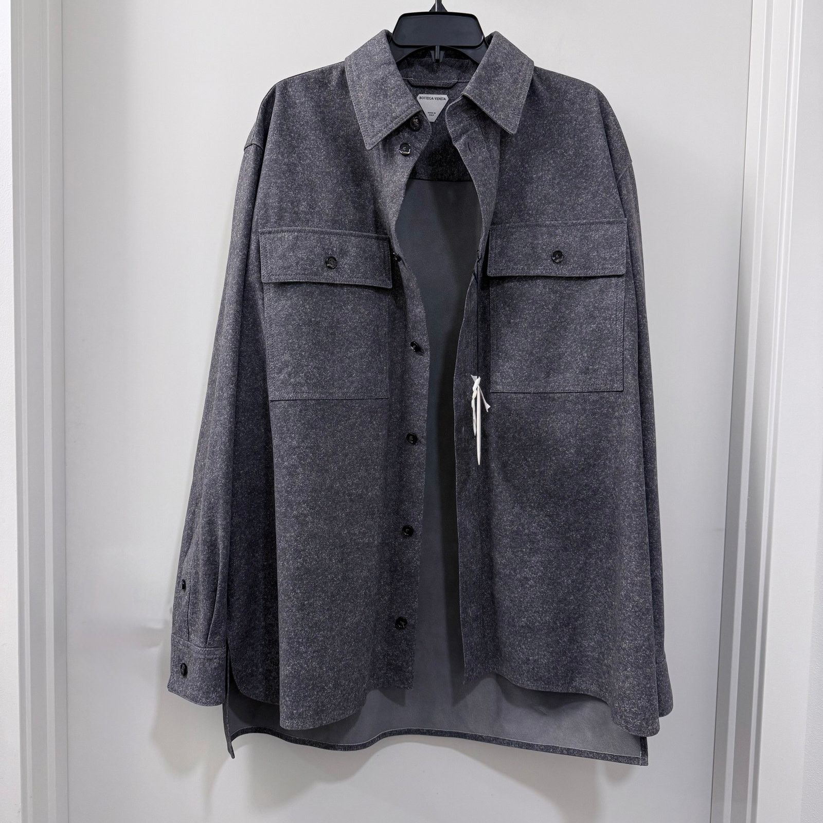 Bottega Veneta Bottega Veneta Flannel Print Lambskin Leather Overshirt 52 Size US L / EU 52-54 / 3 - 4 Thumbnail