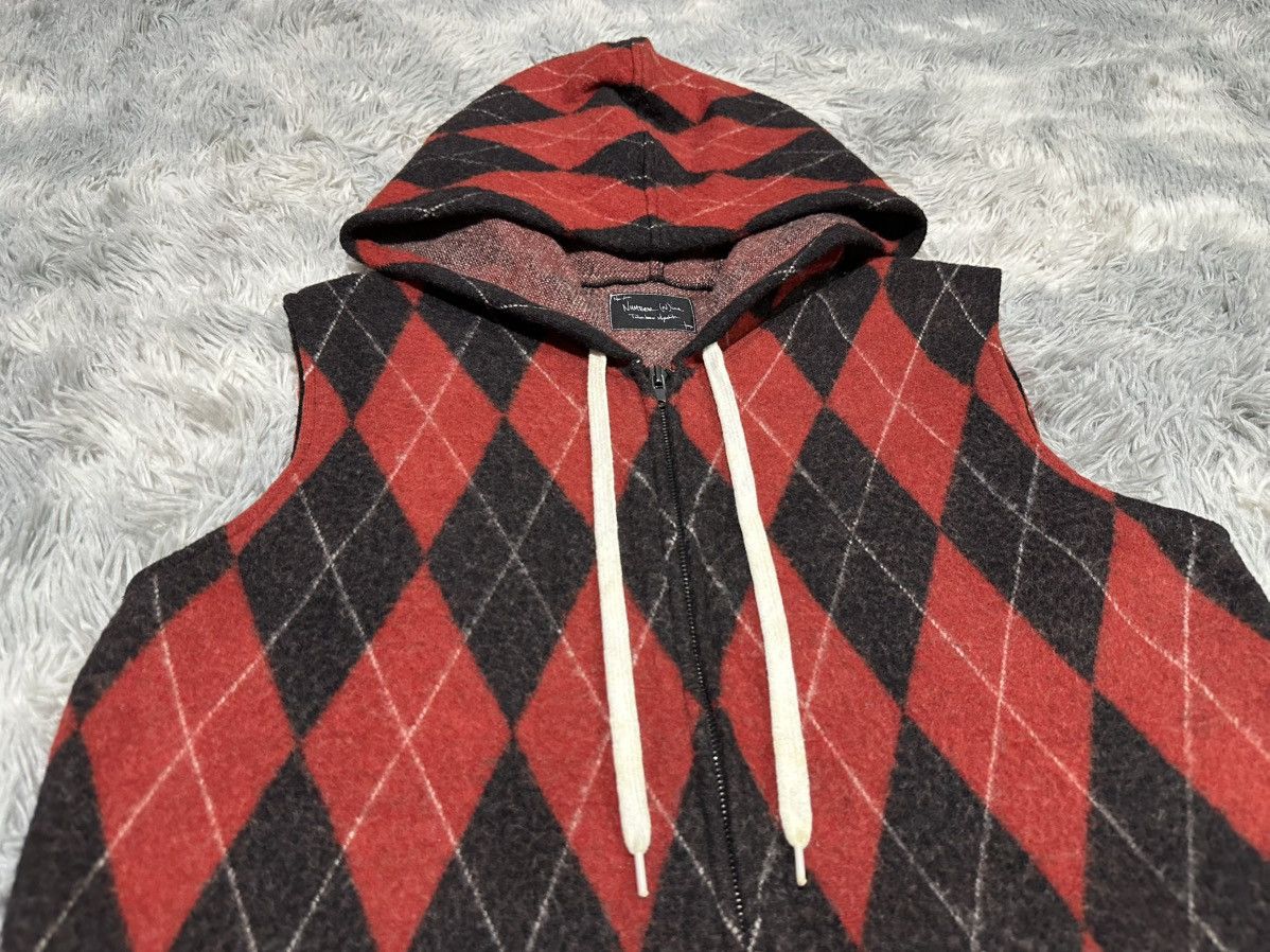 Number (N)ine 🔥Ss05 Archived Number (N)ine Argyle Sleeveless Long Hoodie Size US L / EU 52-54 / 3 - 3 Thumbnail