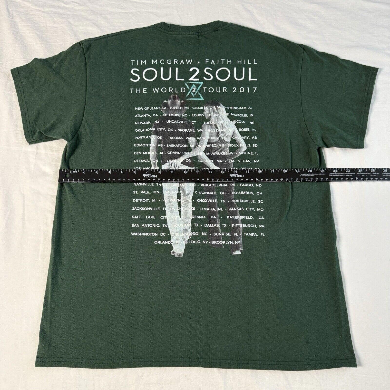 Designer 2017 McGraw & Hill Soul 2 Soul World Tour T-Shirt Size L Size US L / EU 52-54 / 3 - 7 Thumbnail