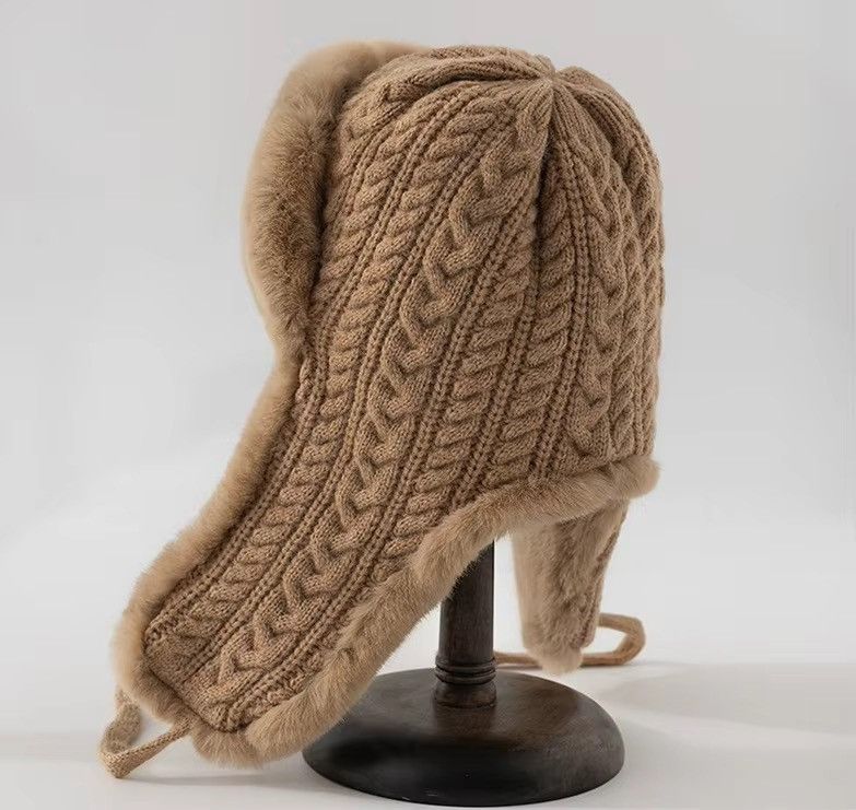 Other Outdoor Knitted Winter Unisex Warm Hat Ushanka Size ONE SIZE - 3 Thumbnail