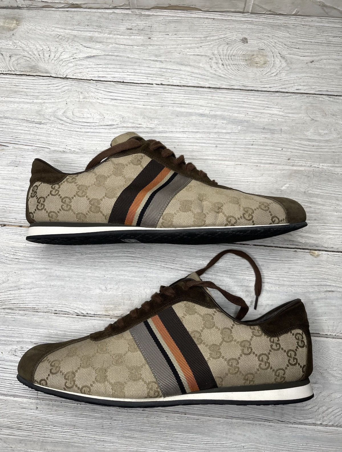 Gucci GUCCI Tom Ford FW 2004 GG Monogram Low Sneakers Demna Canvas Size US 11.5 / EU 44-45 - 1 Thumbnail