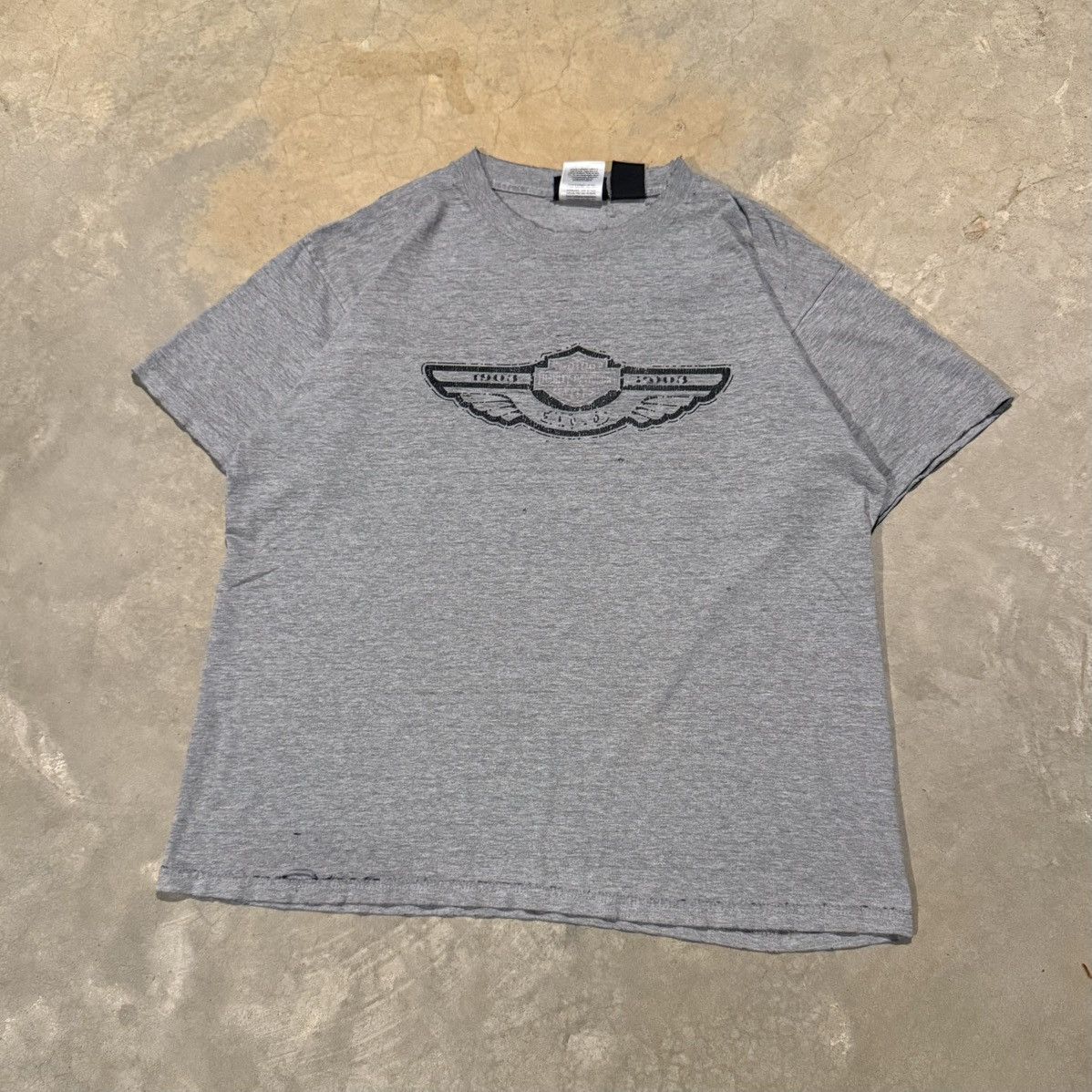 Harley Davidson 1990s Harley Davidson Faded Distressed Biker Tee ERD Grunge Size US L / EU 52-54 / 3 - 2 Thumbnail