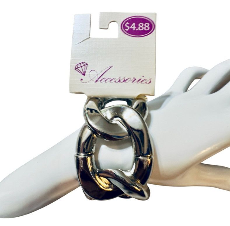Other Chunky Silver-Tone Chain Link Bracelet – NWT Size ONE SIZE - 4 Thumbnail