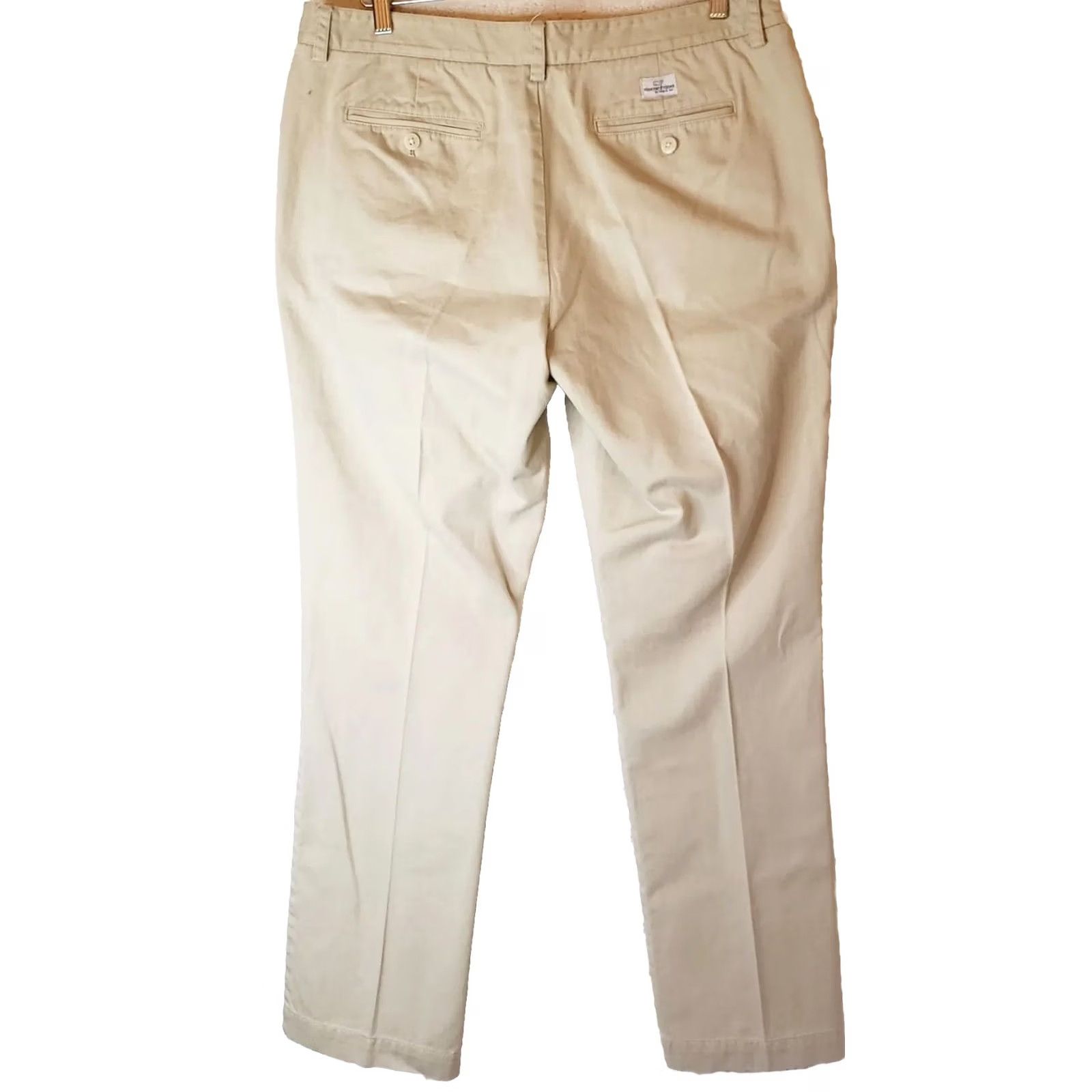 Vineyard Vines Vineyard Vines Pants Mens 36x32 Tan Flat Front Slim Fit Club Pant Chino Beige Solid Casual X-Large? Size US 36 / EU 52 - 6 Thumbnail