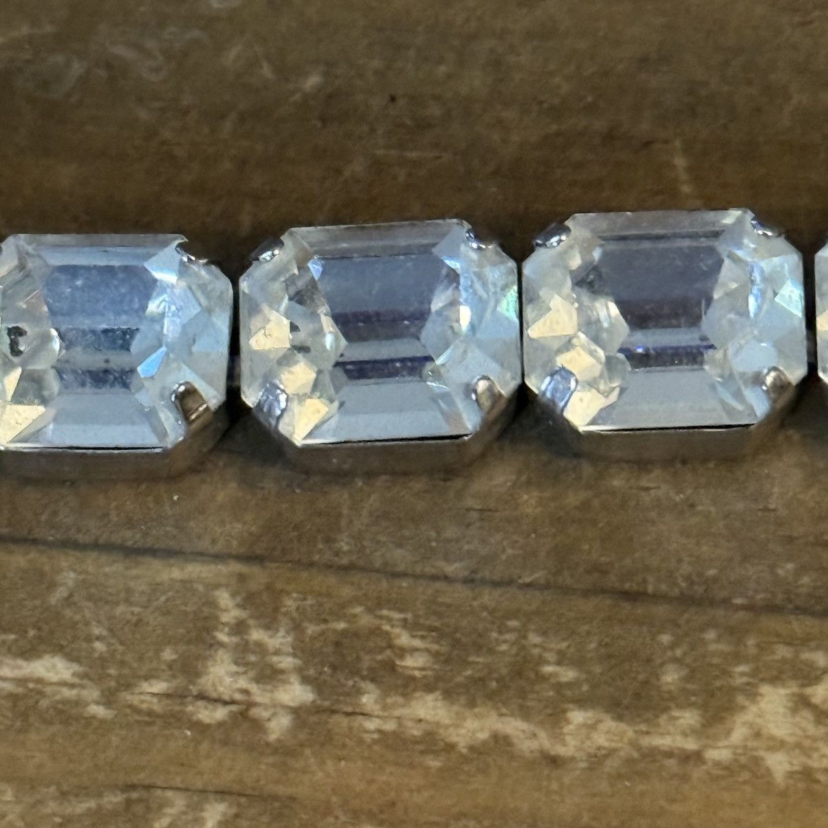 Vintage Vintage Weiss Emerald cut rhinestone bracelet Size ONE SIZE - 7 Thumbnail