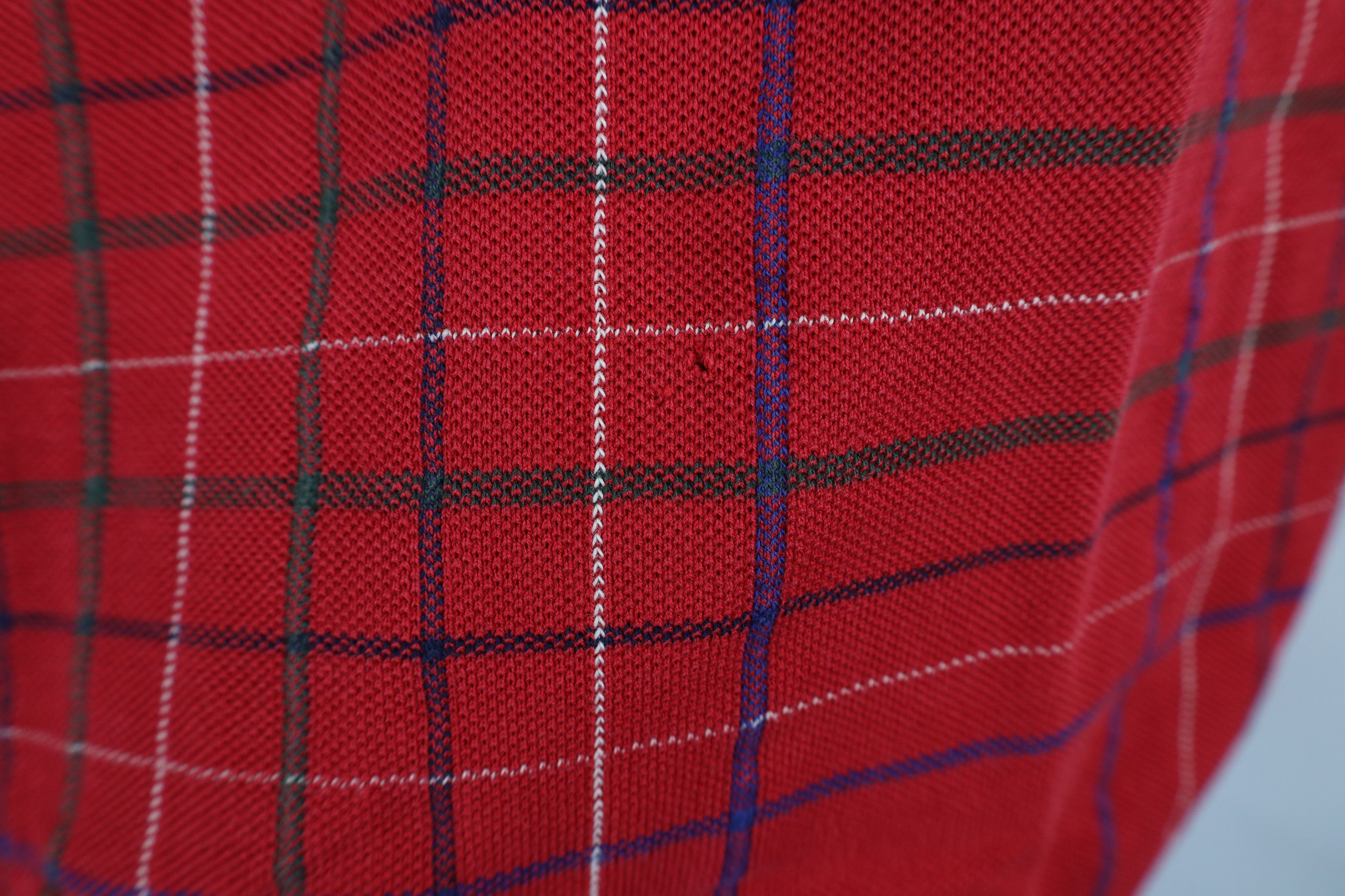 Ralph Lauren × Vintage Vintage 90s Ralph Lauren Short Sleeve Polo Shirt Plaid USA Size US L / EU 52-54 / 3 - 5 Thumbnail