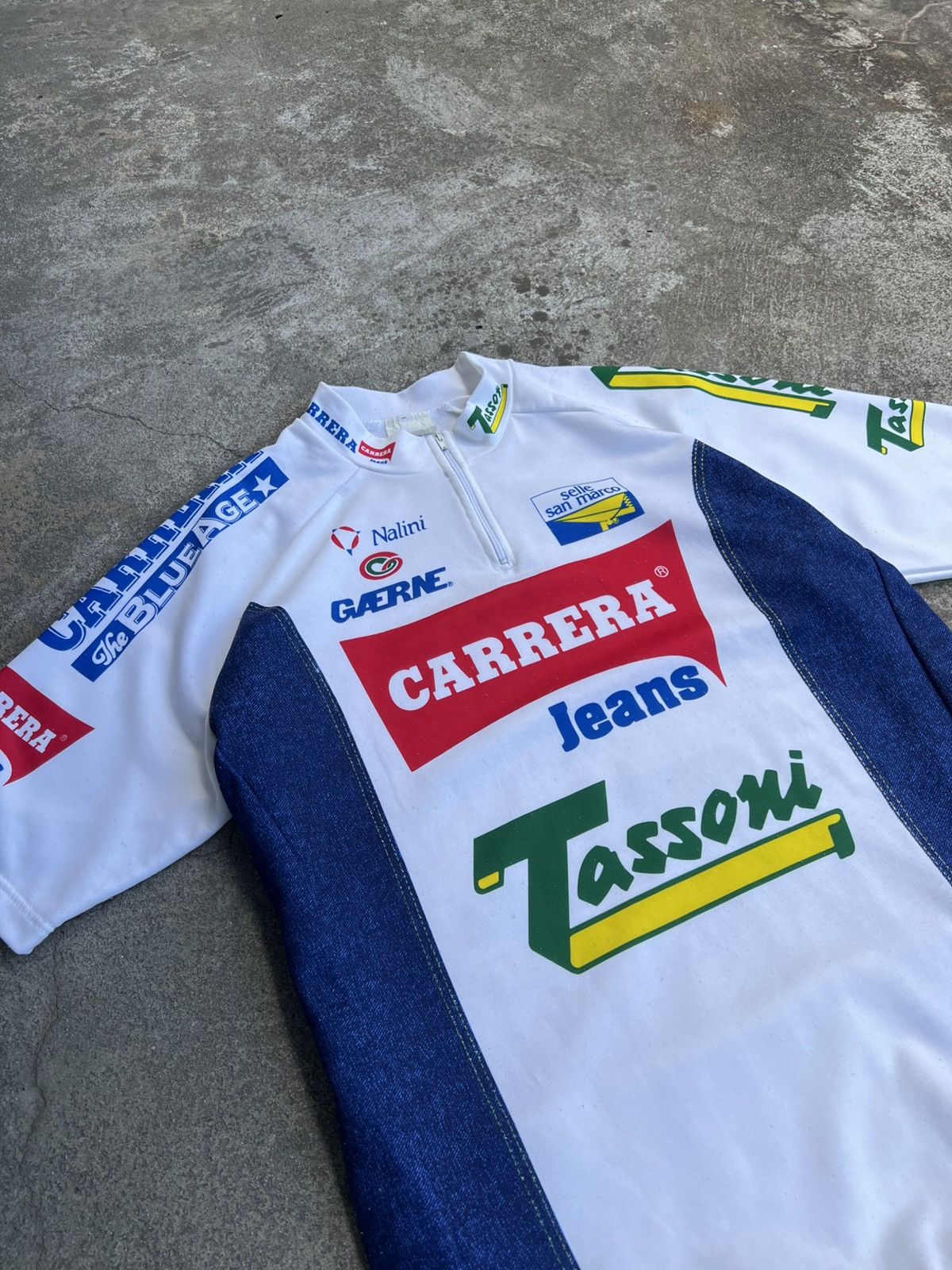 Carrera Vintage Maglia Cycling Jersey Carrera Jeans Maillot TDF 1992 Size US L / EU 52-54 / 3 - 3 Thumbnail