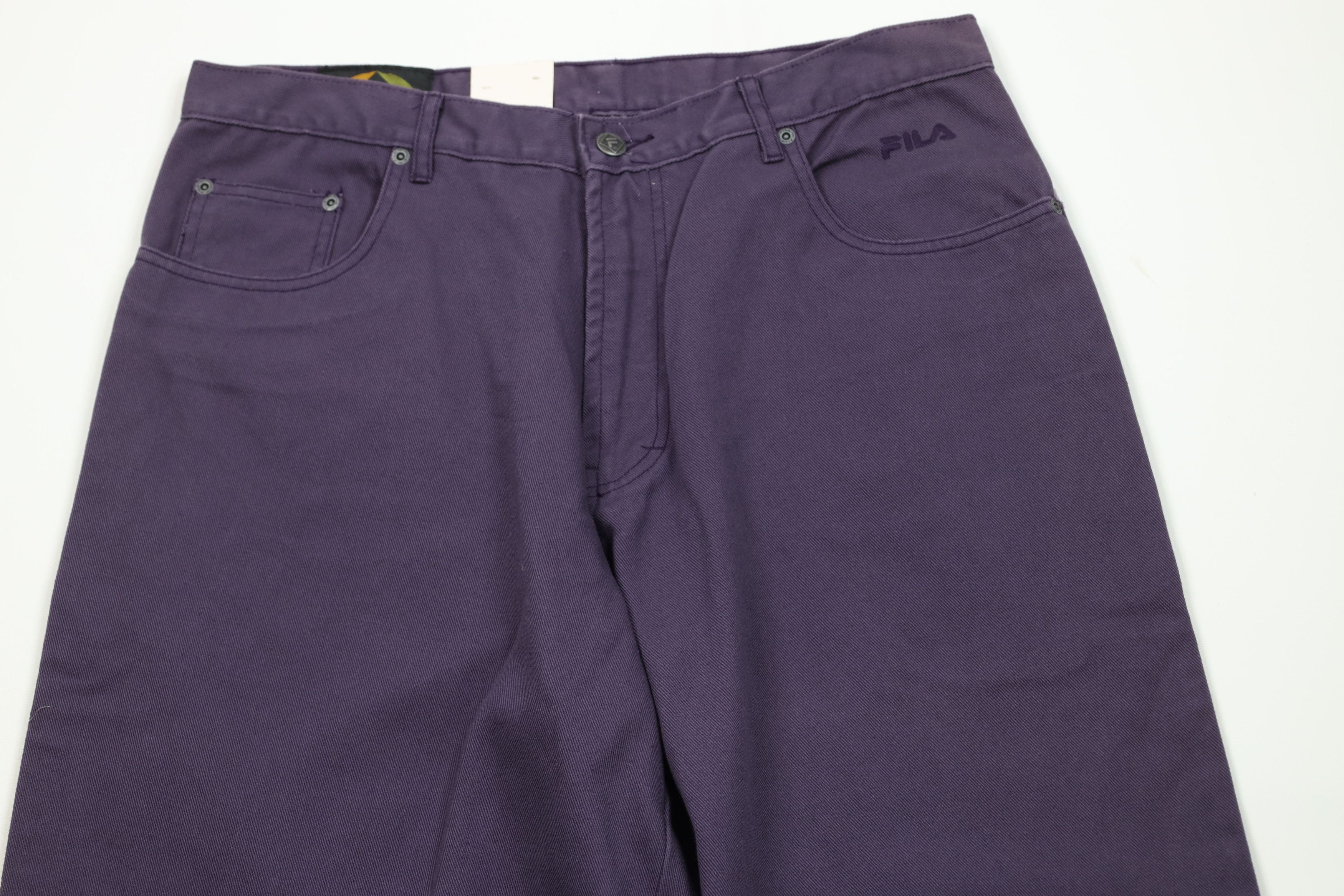 Fila Deadstock Vintage 90s Fila Baggy Skateboard Jeans Purple Size US 36 / EU 52 - 2 Thumbnail