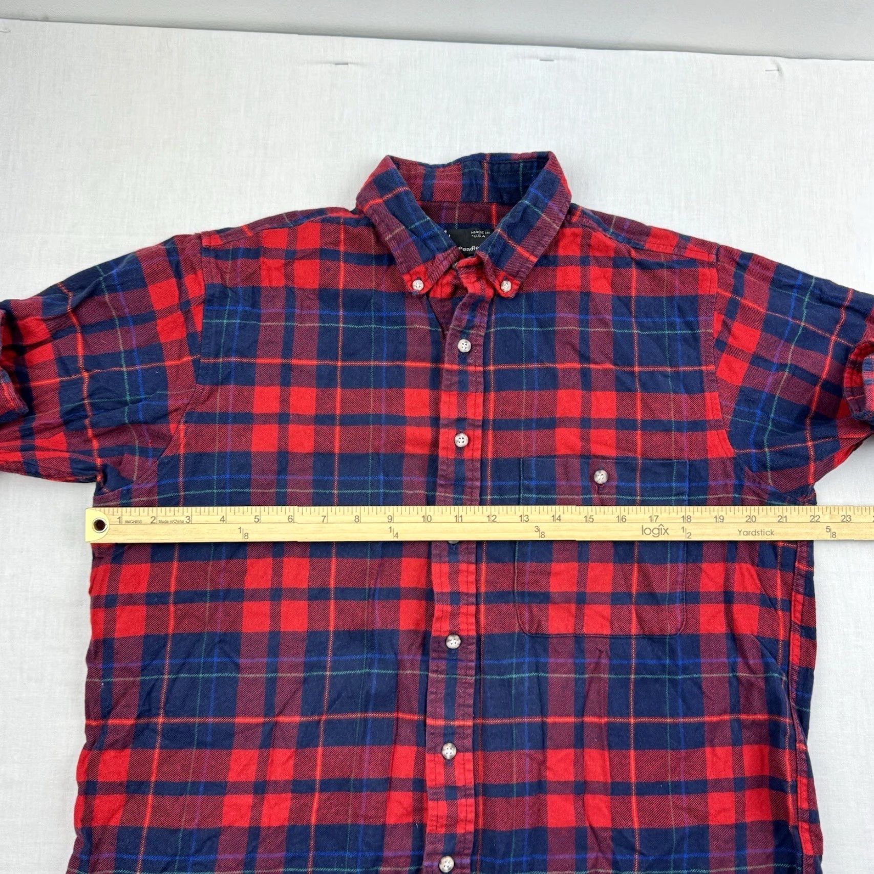 Pendleton VINTAGE Pendleton Shirt Outdoor 90s Red Plaid L Button-Up Adult Large Mens Size US L / EU 52-54 / 3 - 6 Thumbnail