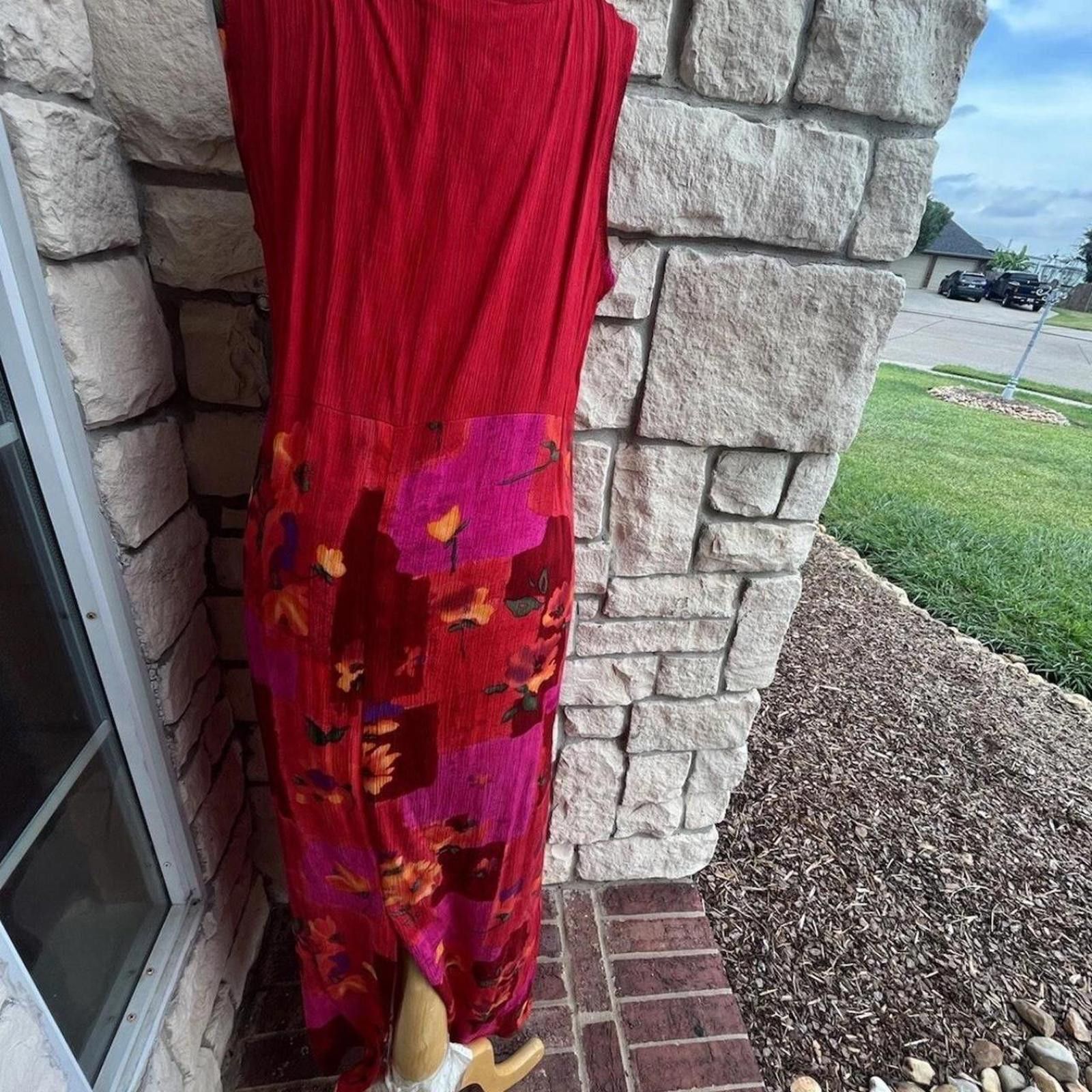 Other Vintage C.M. Shapes Longline Extra Large Red Sleeveless Size XL / US 12-14 / IT 48-50 - 5 Thumbnail