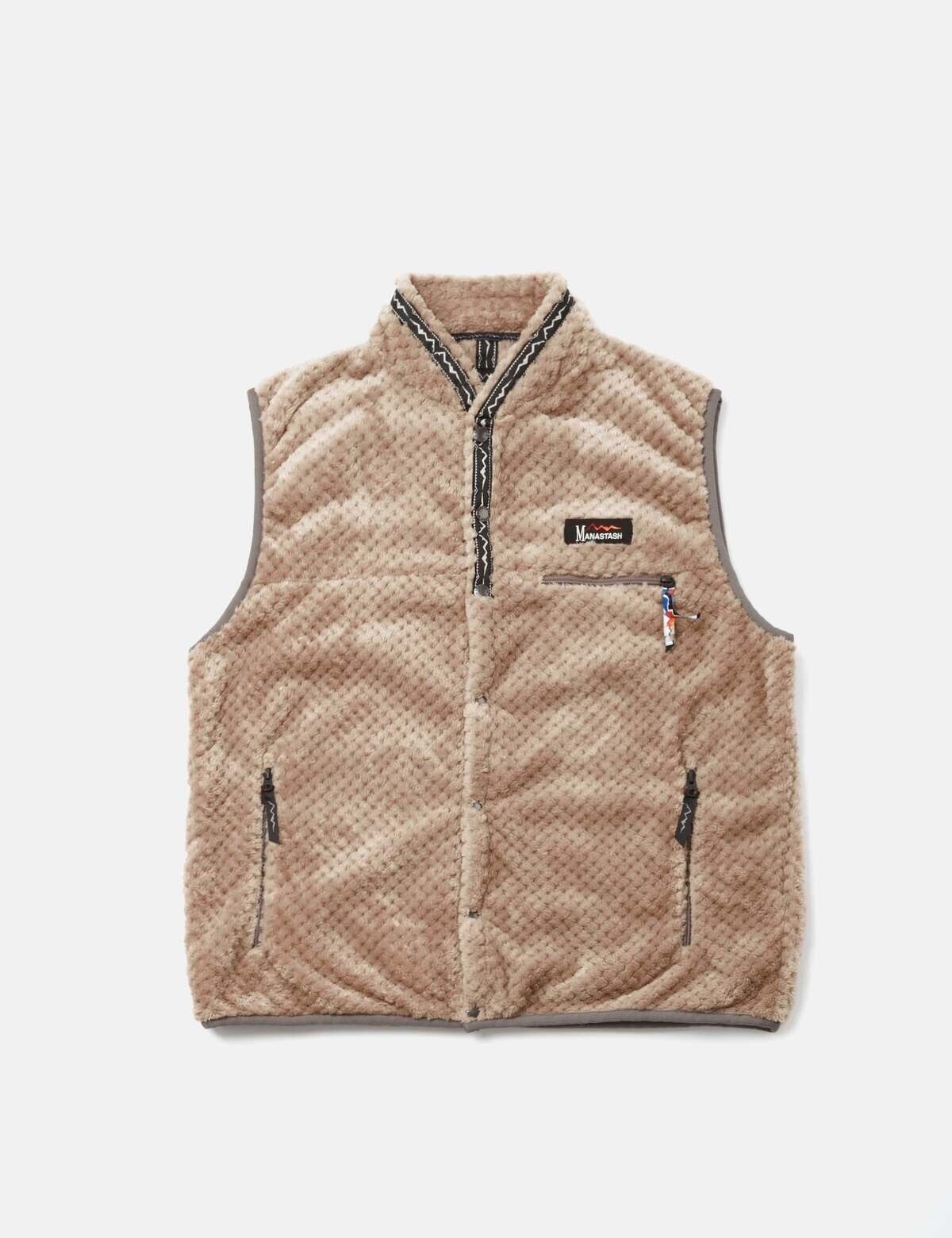 Manastash Manastash Men's Thermal Fleece Vest Biege Size M Size US M / EU 48-50 / 2 - 1 Thumbnail