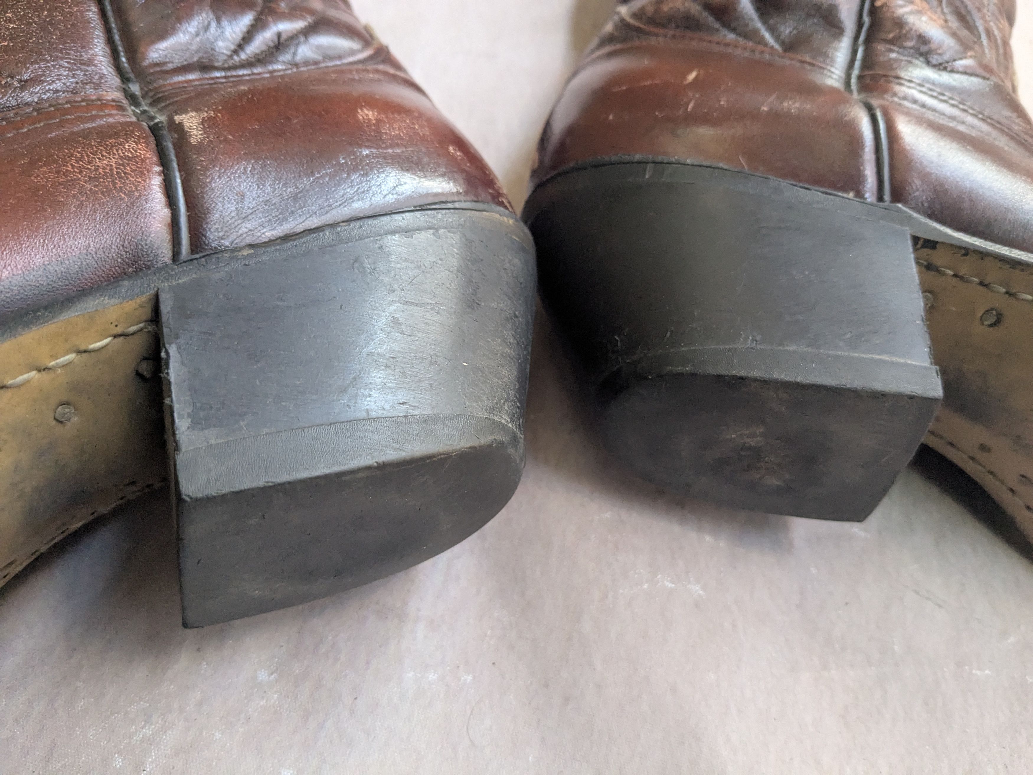 Vintage Acme Cowboy Boots Brown Leather 9 D USA Size US 9 / EU 42 - 16 Thumbnail