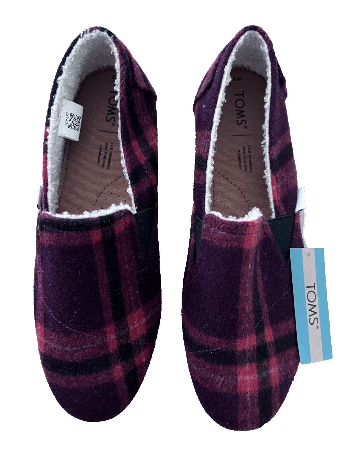 Toms Toms Plaid Redondo Loafer Flat Shoes Red Black ( 9 ) Size US 9 / IT 39 - 3 Thumbnail