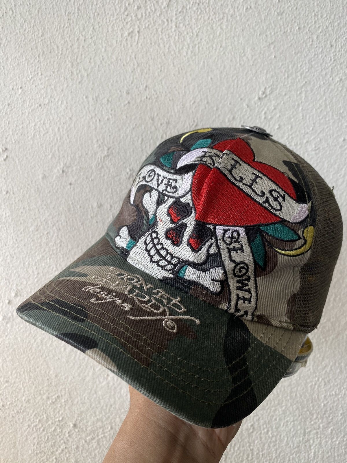 ED HARDY BY CHRISTIAN AUDIGIER RHINESTONE SKULL “ Kills Love Slowly” HAT I was tasked with styling a couple of @edhardy by  main image 2