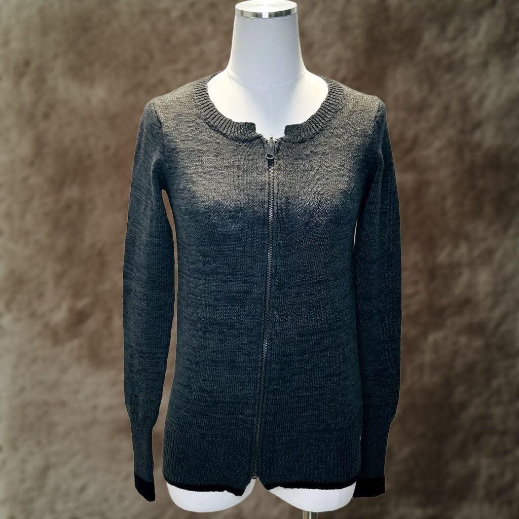 Free People Free People Full Zip Cardigan Sweater Womens XS Gray Cotton Wool Blend Size XS / US 0-2 / IT 36-38 - 1 Thumbnail