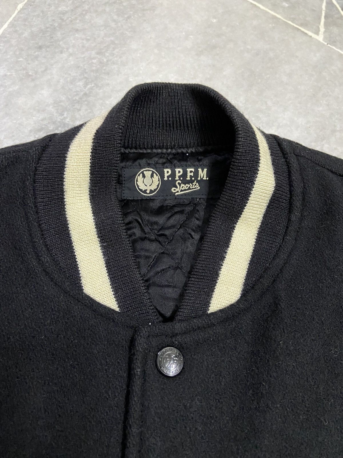 PPFM PPFM Wool Leather Black Varsity Jacket Size US M / EU 48-50 / 2 - 10 Thumbnail