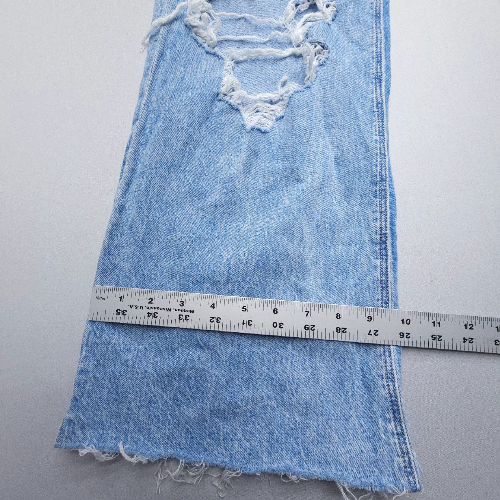 American Eagle Outfitters VINTAGE American Eagle Outfitters Jeans Wide-Leg 00 Womens Boho Denim Baggy High Rise 5-Pocket Blue Size 24" / US 00 / IT 34 - 5 Thumbnail