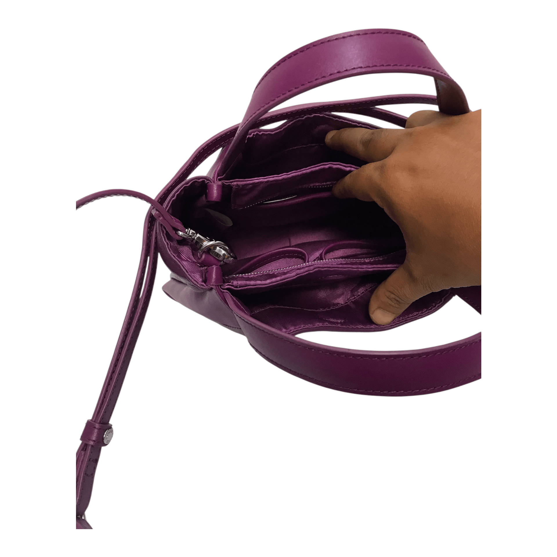 Yohji Yamamoto Yohij Yamamoto Y’Saccs Purple Leather Sling Bag Size ONE SIZE - 9 Thumbnail