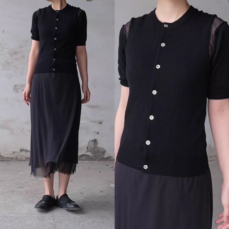 Comme des Garcons Comme Des Garcons Early knit patchwork two-piece dress Size S / US 4 / IT 40 - 1 Thumbnail