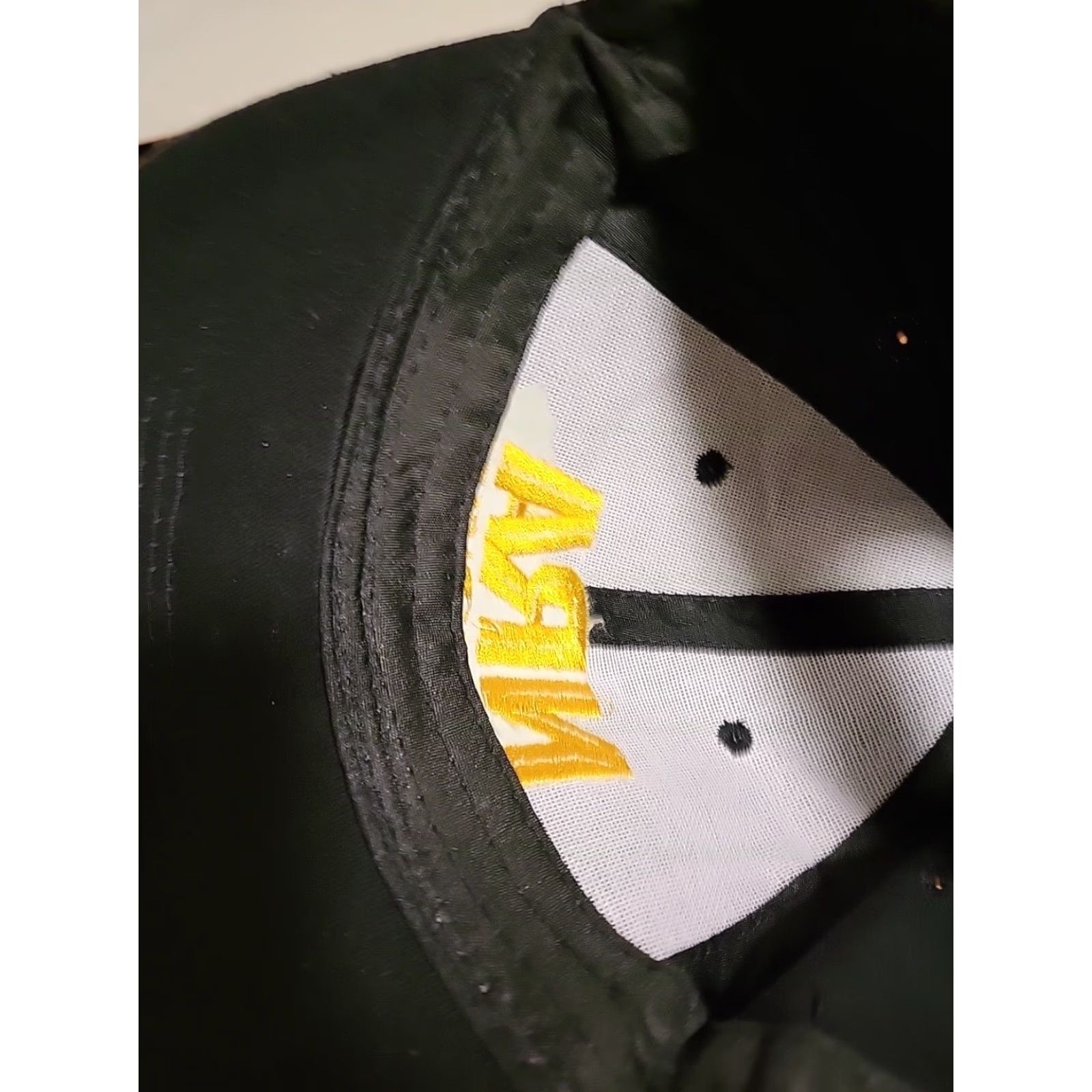 Vintage VINTAGE NRA Golden Eagles Embroidered Black Adjustable USA Flag Hat Baseball Cap Men One Size Cotton Canvas USA Flag Embroidered Adjustable Mens Size ONE SIZE - 4 Thumbnail