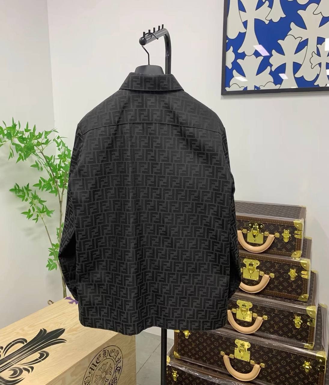 Fendi FENDI jacquard jacket with logo embroidered Size US S / EU 44-46 / 1 - 2 Thumbnail
