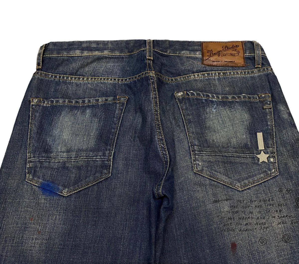 If Six Was Nine × Japanese Brand × Le Grande Bleu (L.G.B.) Very Rare Design Vintage Japanese Brand Reign Jeans 1990s Size US 31 - 4 Thumbnail