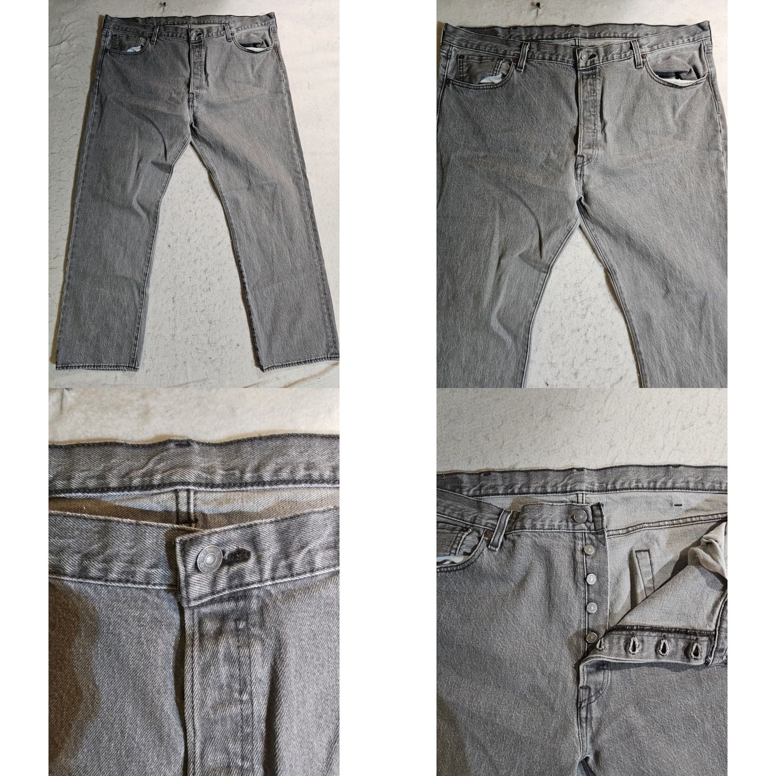 Levi's VINTAGE Levi's 501 XX Jeans Mens Medium Gray 42x30 Denim Cotton 90s Style Regular Straight Size US 42 / EU 58 - 8 Thumbnail
