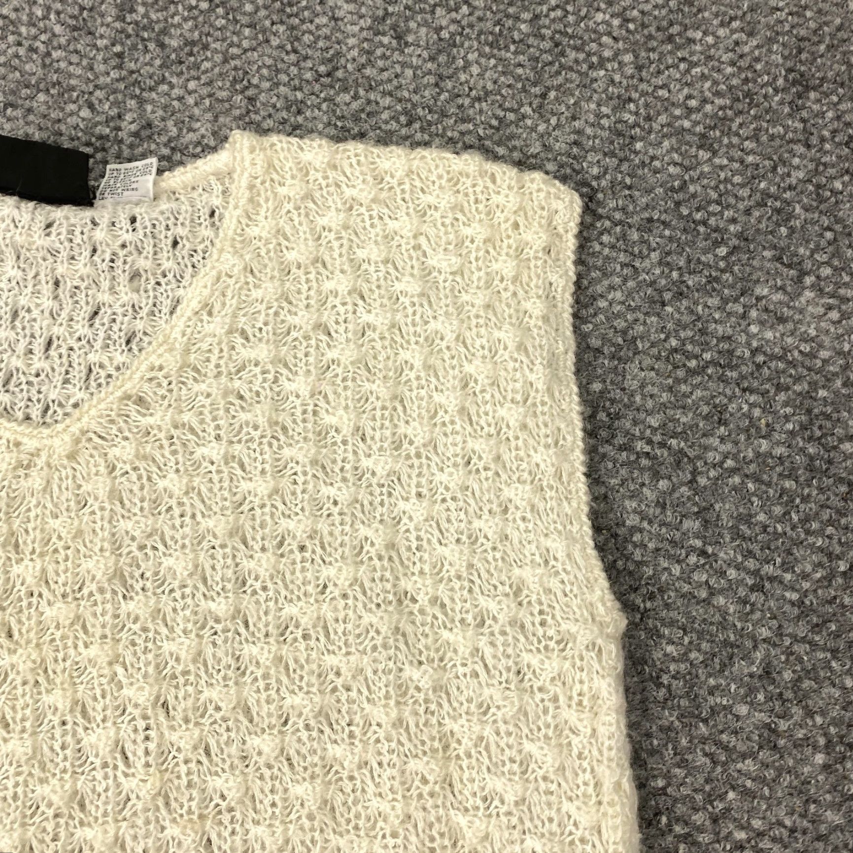 Vintage VINTAGE Nuggets Sweater Vest Womens Large White Open Knit Pullover Textured Korea Size L / US 10 / IT 46 - 3 Thumbnail