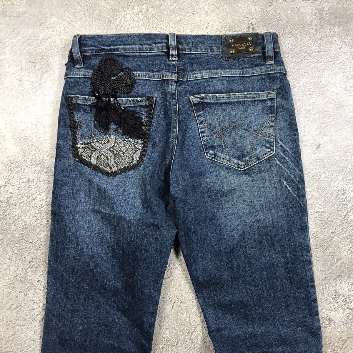 Vintage Vintage Y2K Baggy Flared Distressed Jeans Skate Grunge 28 Size 28" / US 6 / IT 42 - 5 Thumbnail
