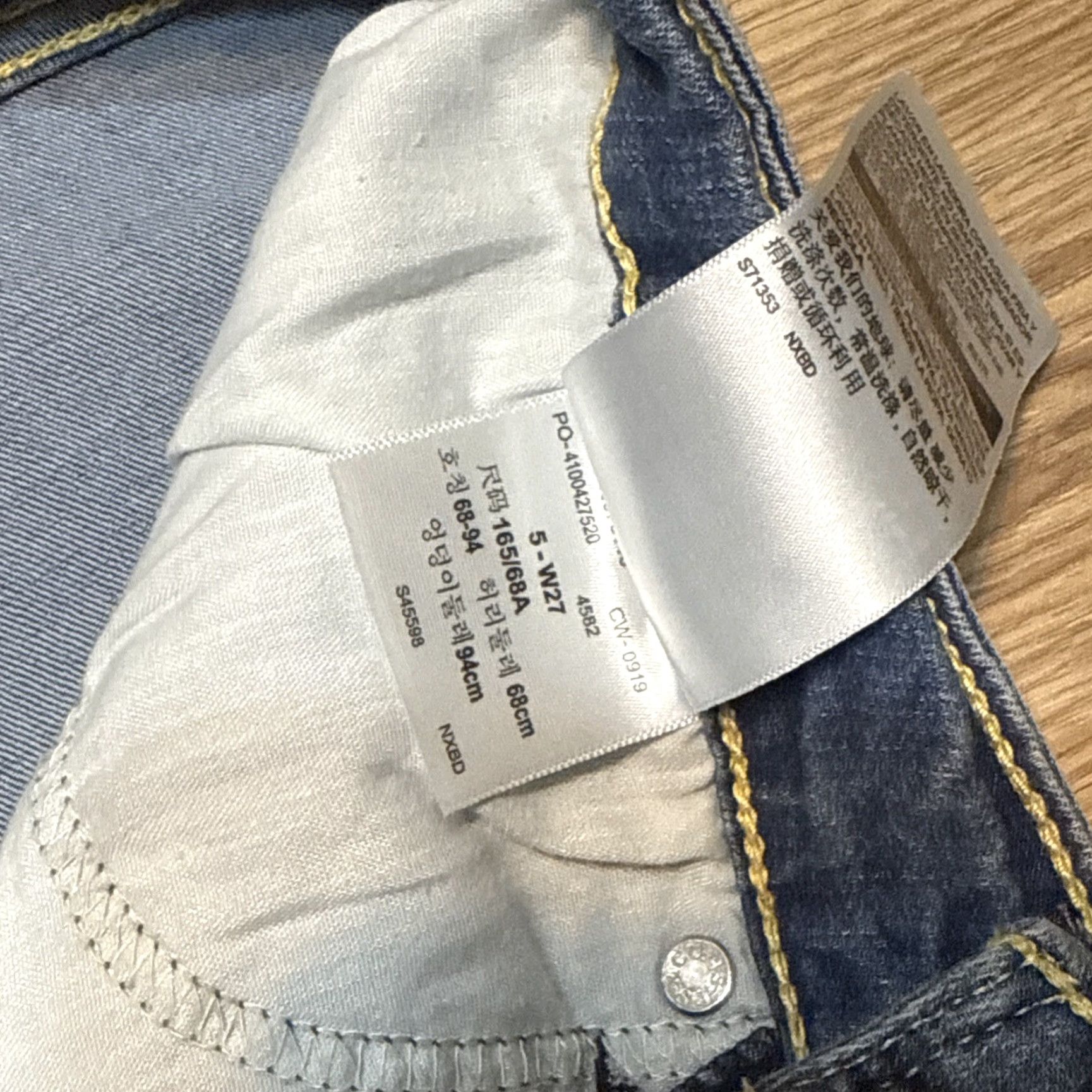Denizen VINTAGE Levi's Denizen Women's Jeans Jegging Stretch Low Rise 5 Juniors Blue Size 27" / US 4 / IT 40 - 3 Thumbnail