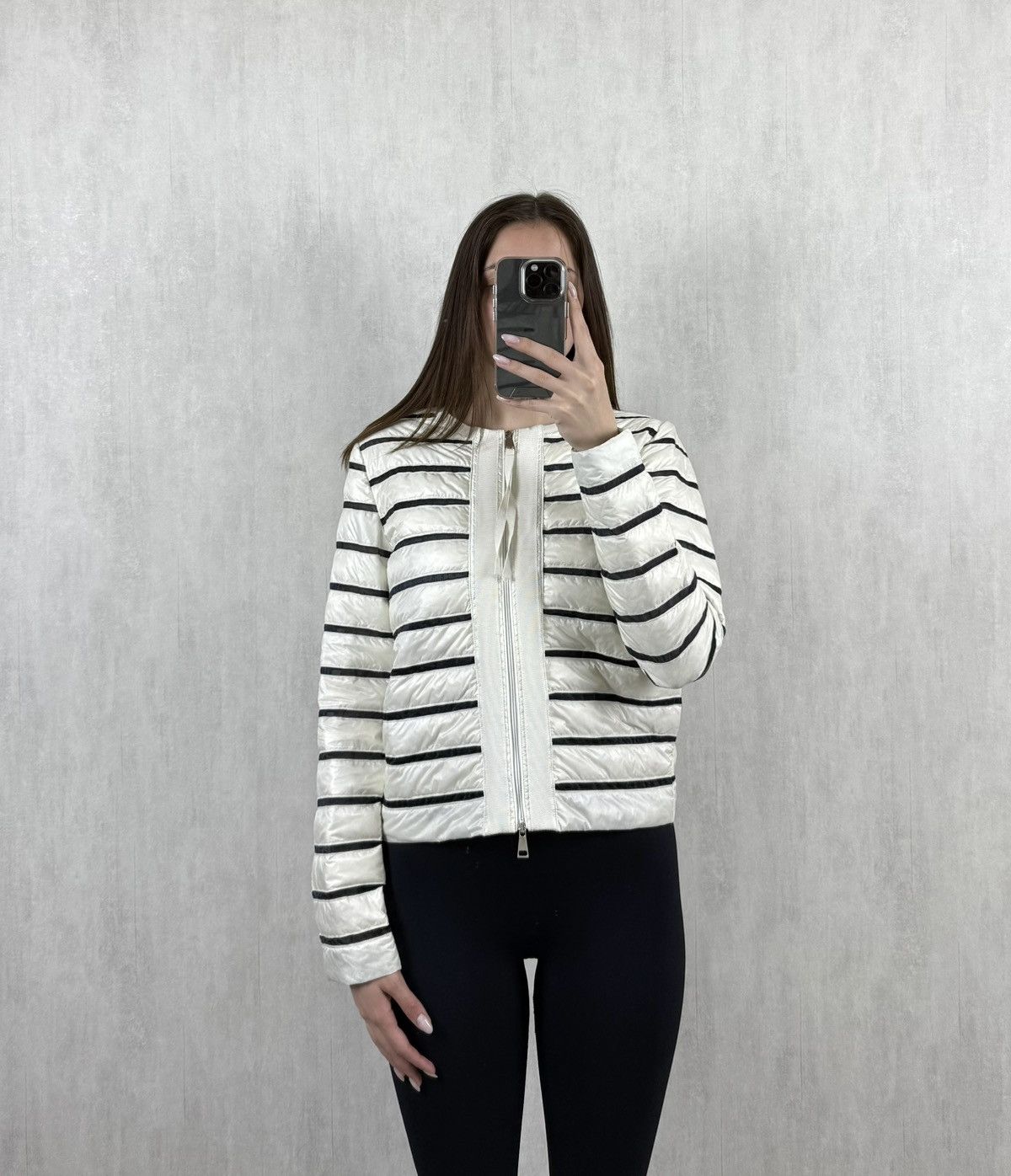 Moncler × Vintage MONCLER Astere Giubbotto Gray Hooded Down Puffer