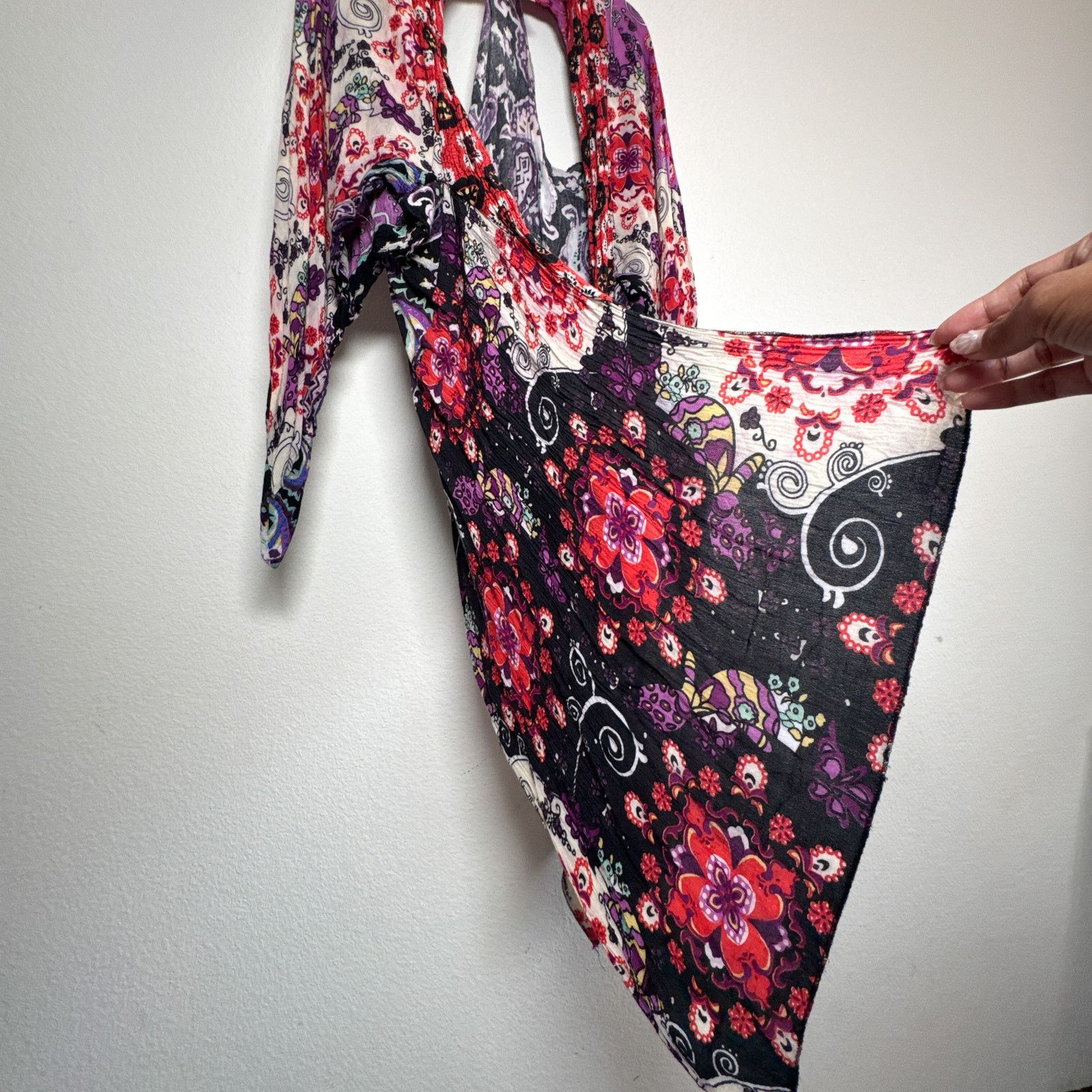 Free People Free People Little Wing Mix Kimono Boho Duster Robe OS Size ONE SIZE - 6 Thumbnail