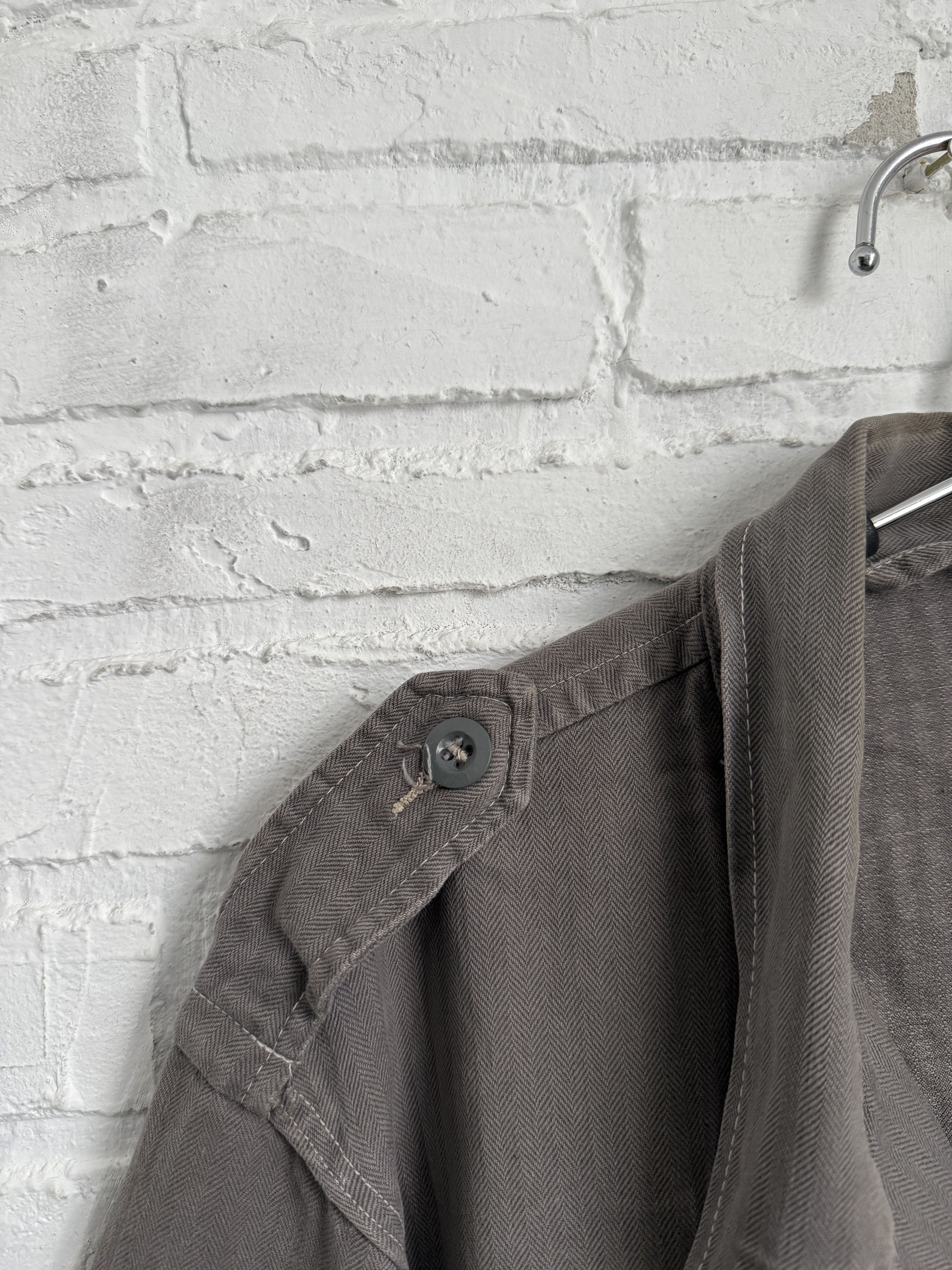 Vintage RARE 1930s 1940s Brown Moleskin French Chore Jacket Size US L / EU 52-54 / 3 - 6 Thumbnail