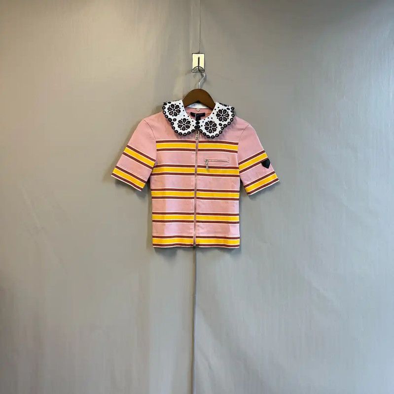 Louis Vuitton Louis Vuitton Pink Short Sleeve Cotton T-Shirt 0089 Size S / US 4 / IT 40 - 1 Thumbnail