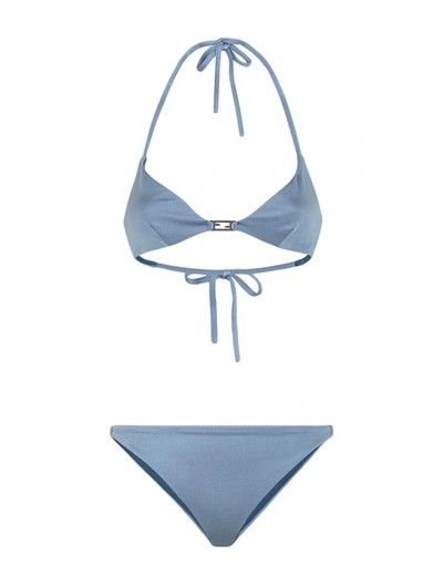 Fendi o1loc1c1225 Bikini with Triangle Top in Blue Size M / US 6-8 / IT 42-44 - 1 Preview