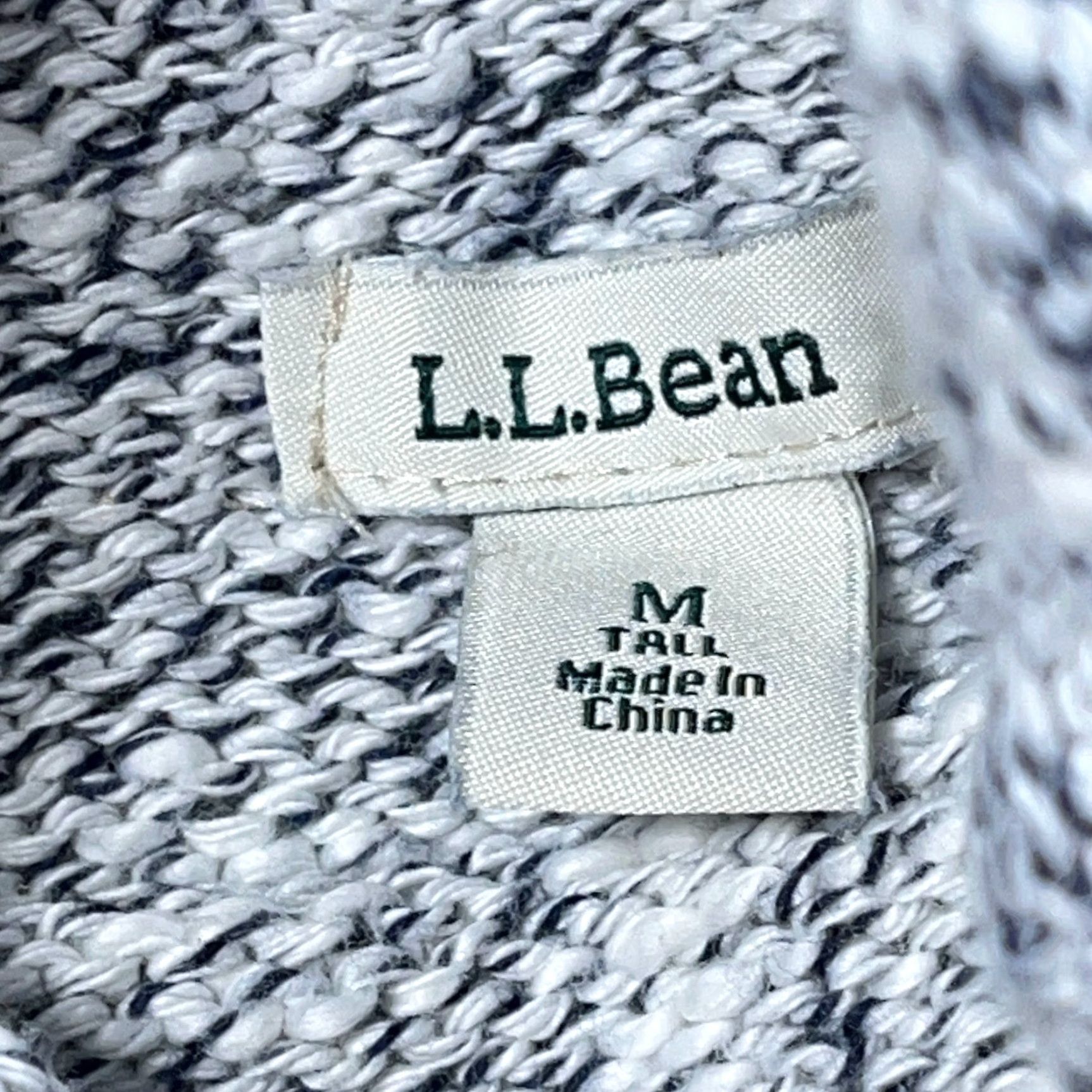 Vintage LL Bean Sweater Women Medium Tall Gray Marled Ragg Roll Mock Funnel Neck Rib Knit Pullover Casual Classic Season Fall Winter Size M / US 6-8 / IT 42-44 - 5 Thumbnail