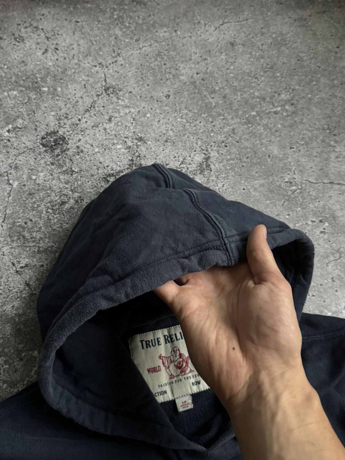 True Religion × Vintage Vintage True Religion oversized Y2K faded washed hoodie Size US S / EU 44-46 / 1 - 12 Thumbnail
