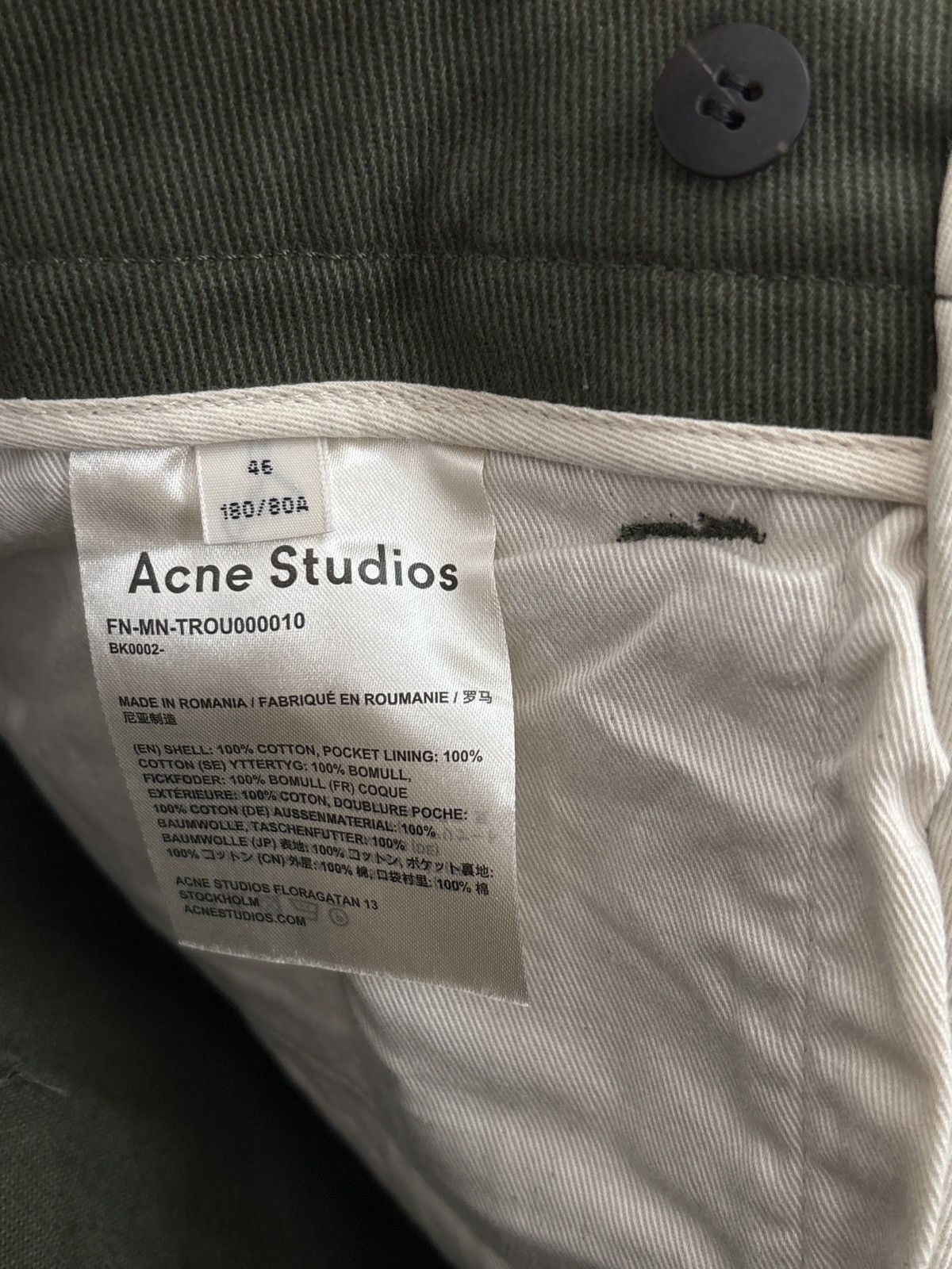 Acne Studios Green Acne Studio Pants Size US 30 / EU 46 - 3 Thumbnail