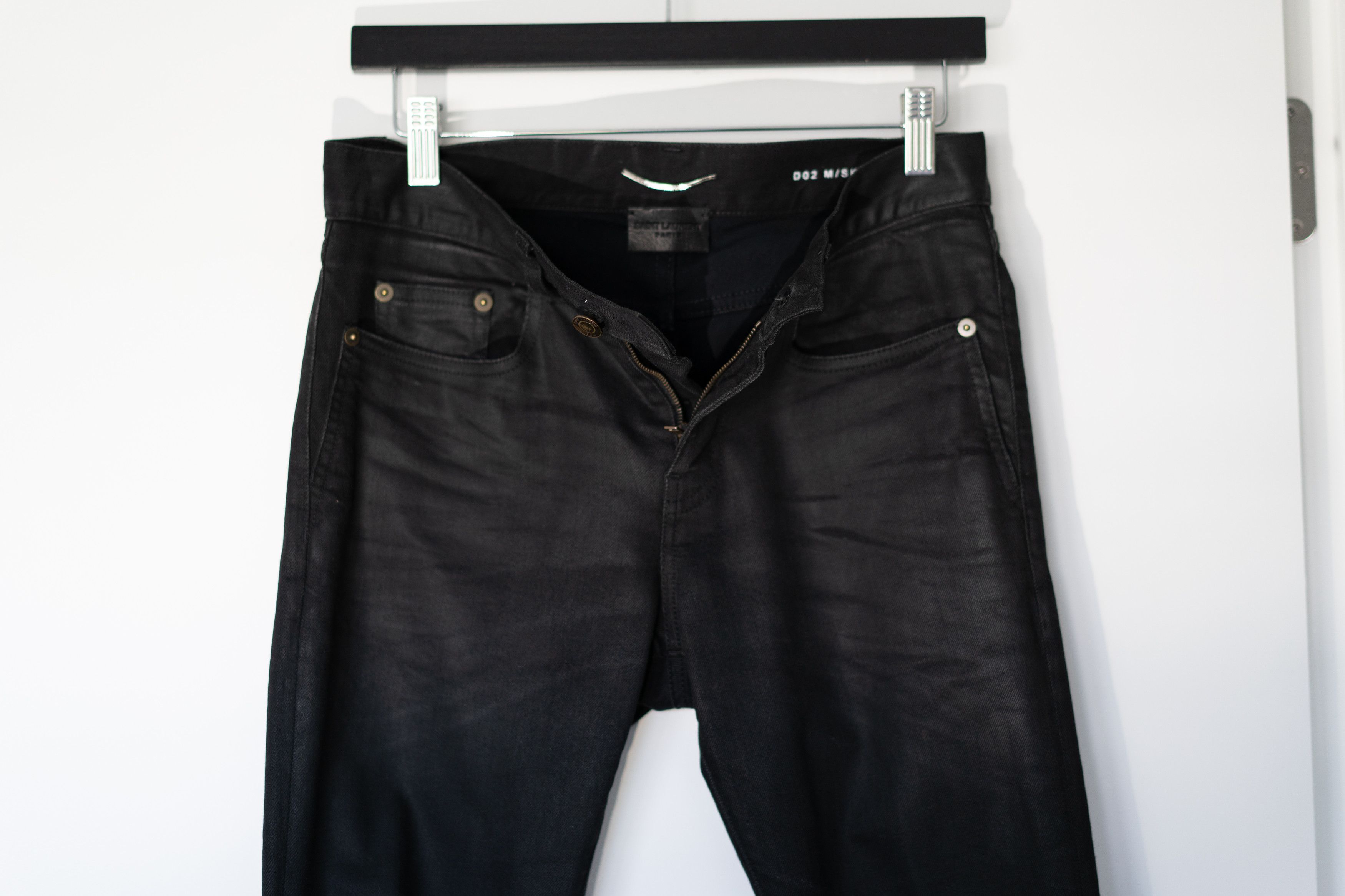 Saint Laurent Paris D02 Waxed Skinny Jeans Size US 29 - 4 Thumbnail