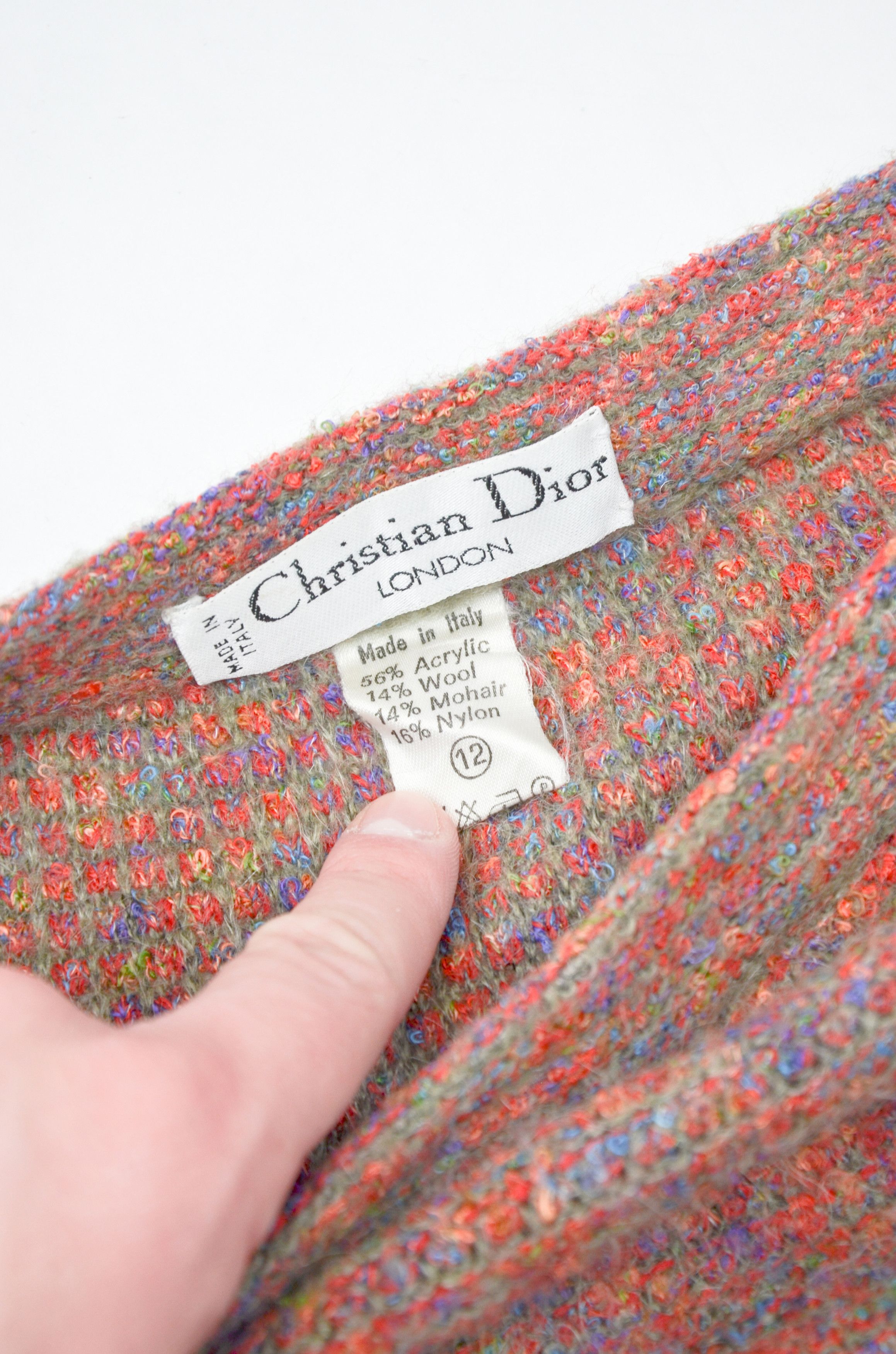 Christian Dior Monsieur Christian Dior London Mohair Wool Set – Sweater Skirt - 12 Size M / US 6-8 / IT 42-44 - 13 Thumbnail