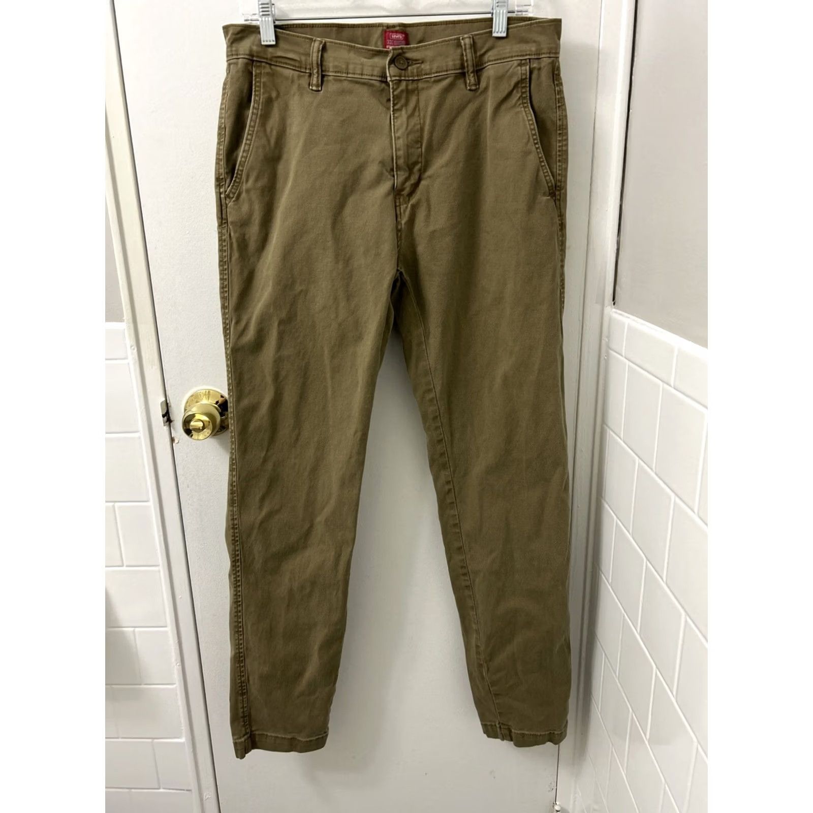 Vintage VINTAGE Levis XX Chino Standard Taper Pants Mens 32x34 Brown Tan Pockets Khaki Size US 32 / EU 48 - 2 Thumbnail