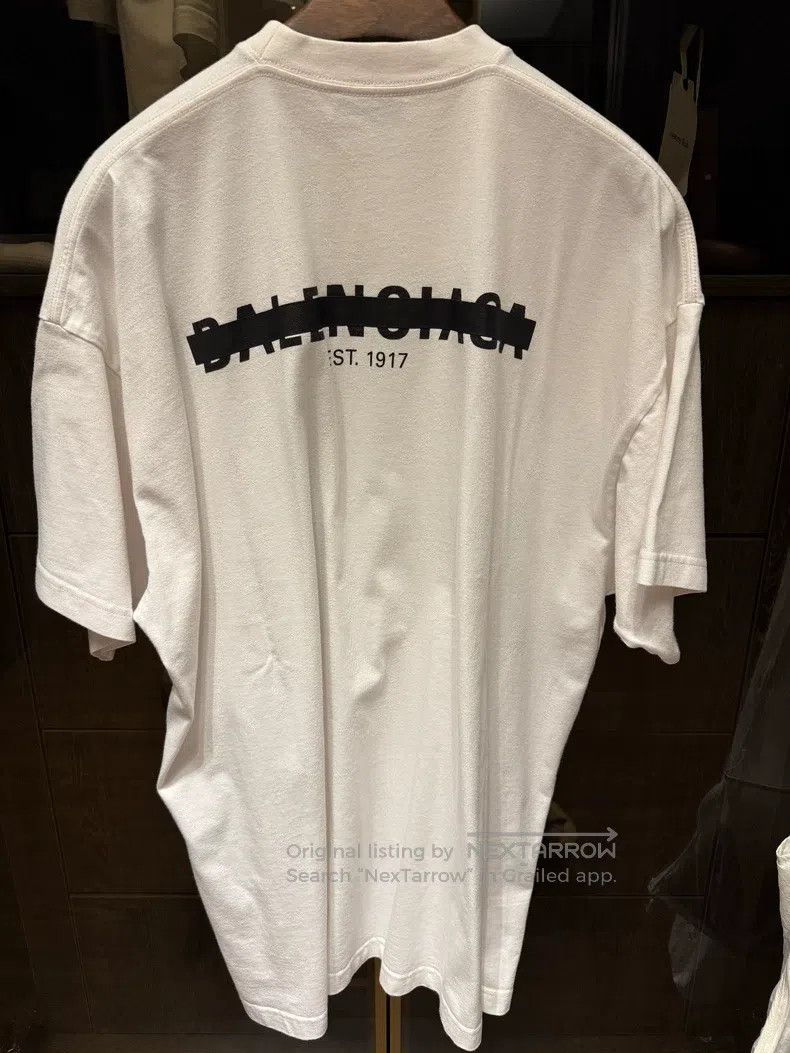 Balenciaga Balenciaga White Cover Tape Deletion Line Short Sleeve Size US S / EU 44-46 / 1 - 3 Thumbnail