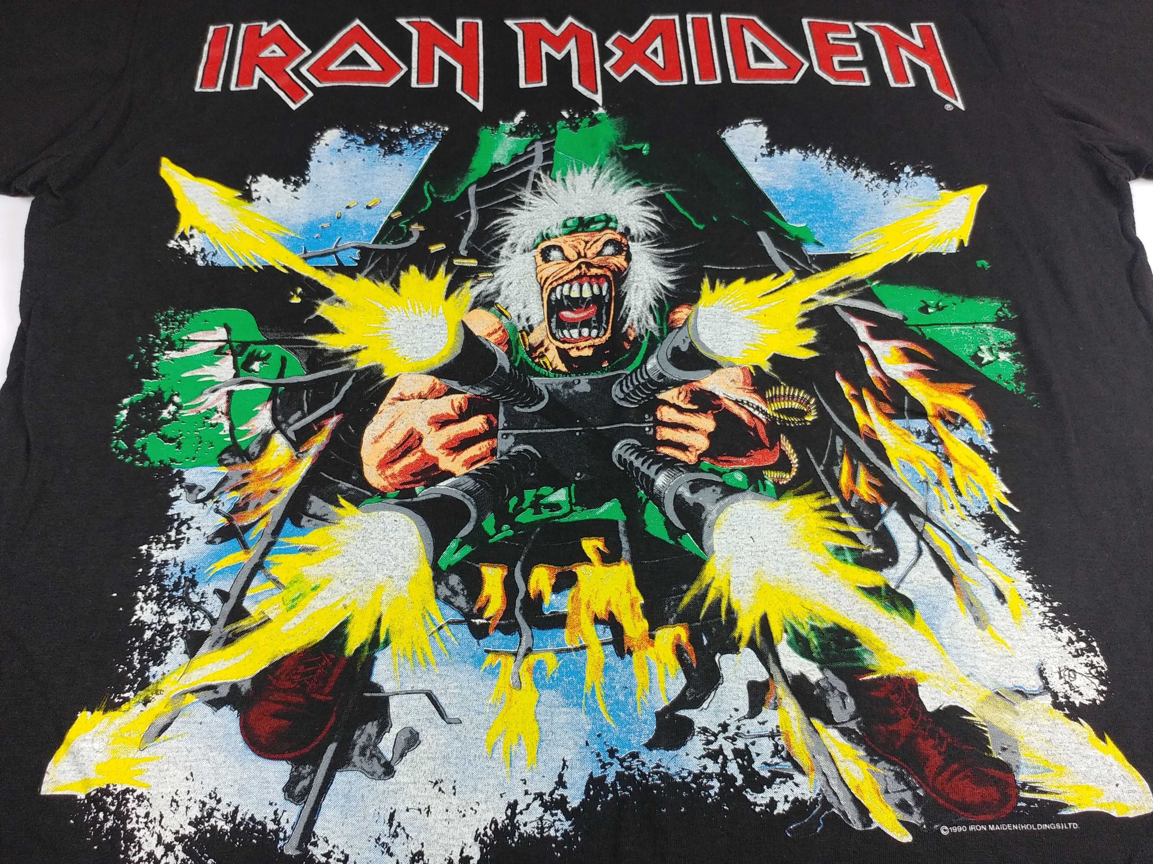 Vintage Vintage Iron Maiden T-Shirt 1990 No Prayer On The Road L Size US L / EU 52-54 / 3 - 8 Thumbnail