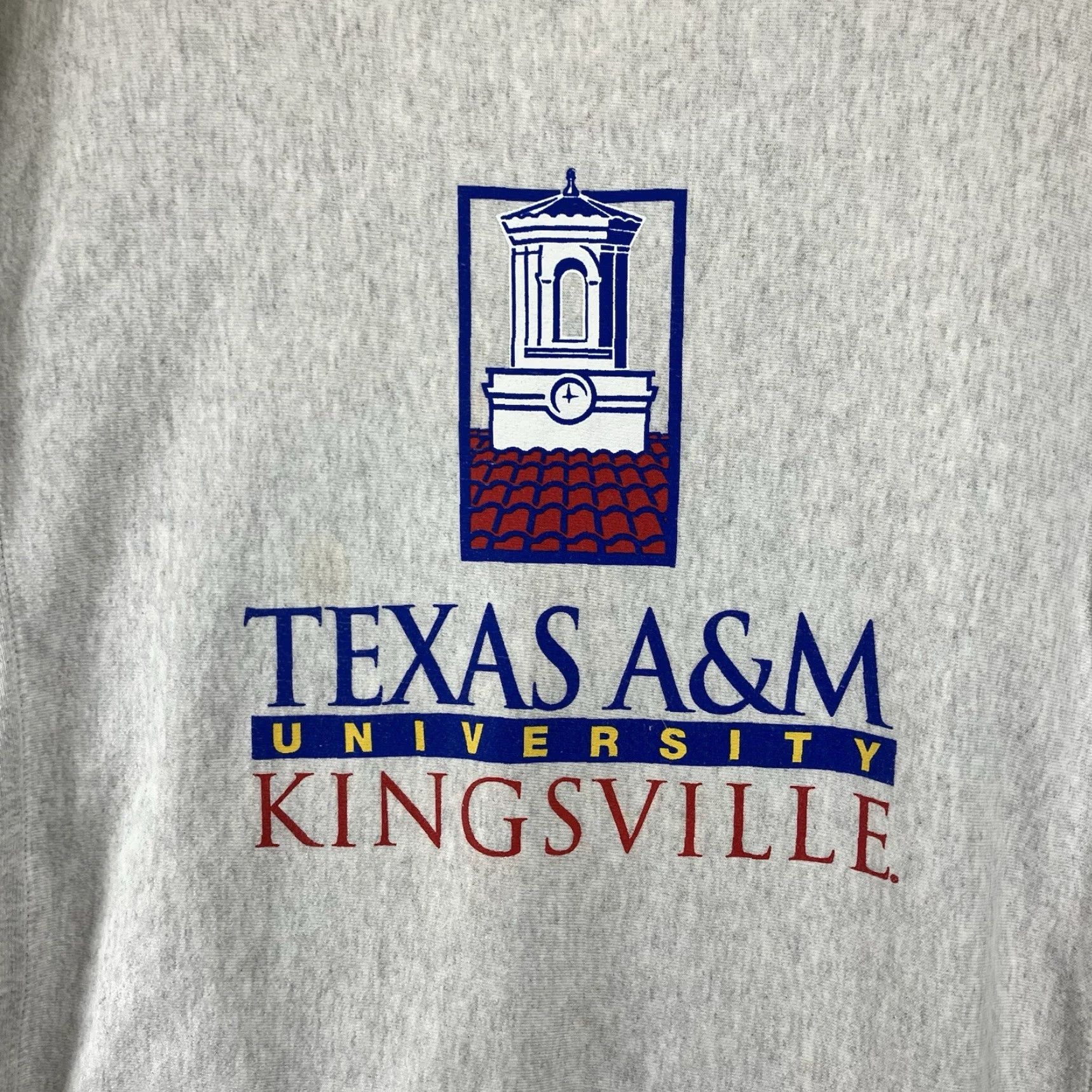 Champion VINTAGE Champion University of Texas A&M Kingsville Javelinas Sweatshirt Pullover Adult Medium Gray Graphic Print 90s Mens Size US M / EU 48-50 / 2 - 2 Thumbnail