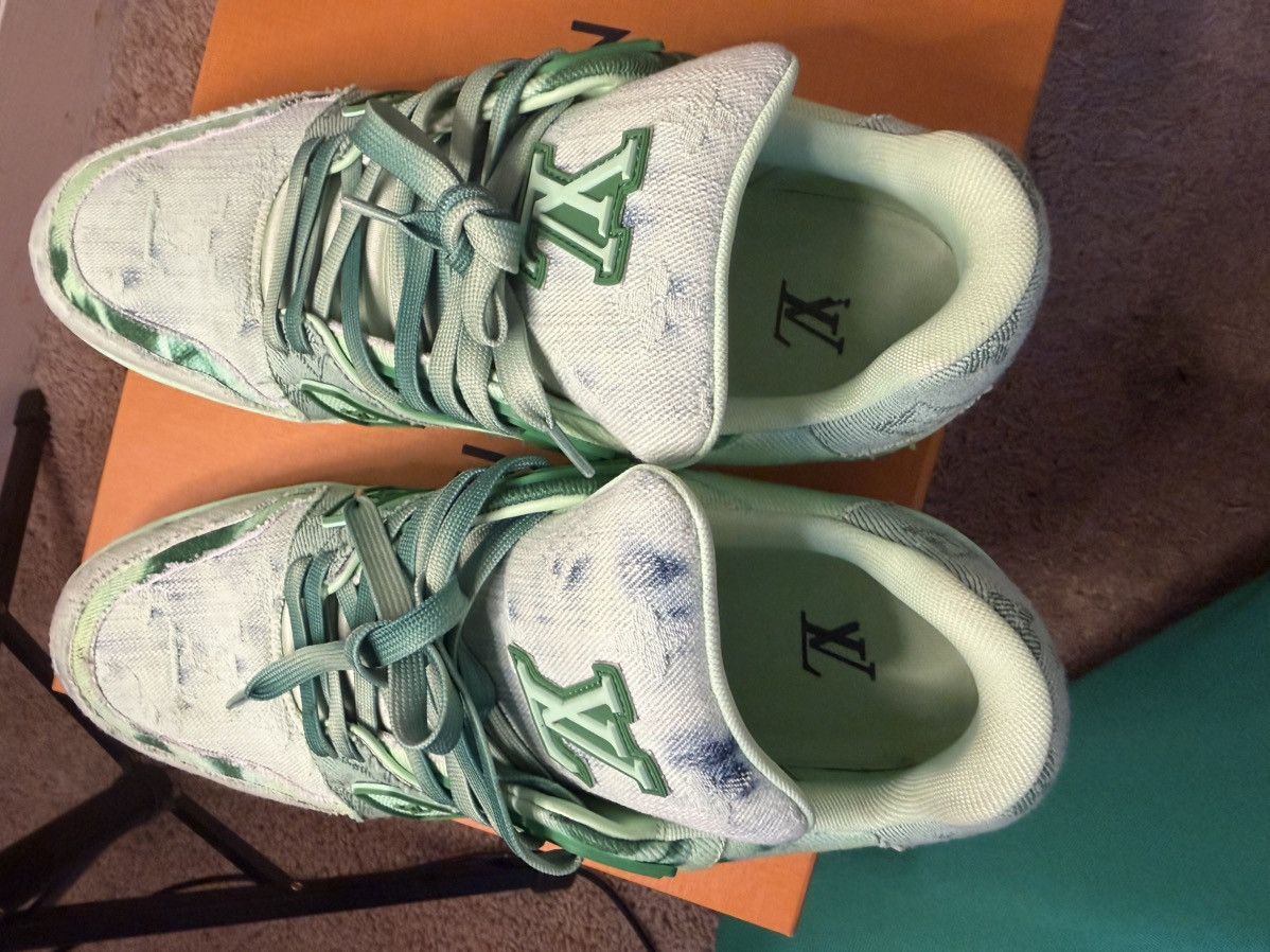 Louis Vuitton Green denim Louis Vuitton Trainers Size US 9.5 / EU 42-43 - 4 Thumbnail